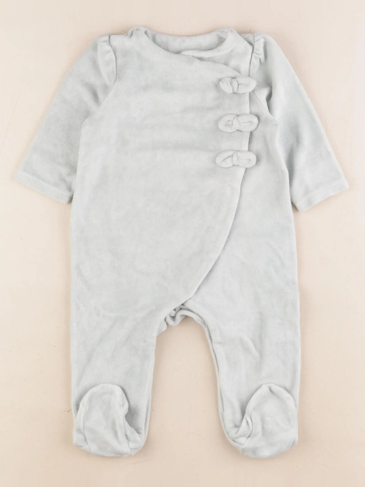 Tape à l'oeil - pyjama velours vert - 6 mois