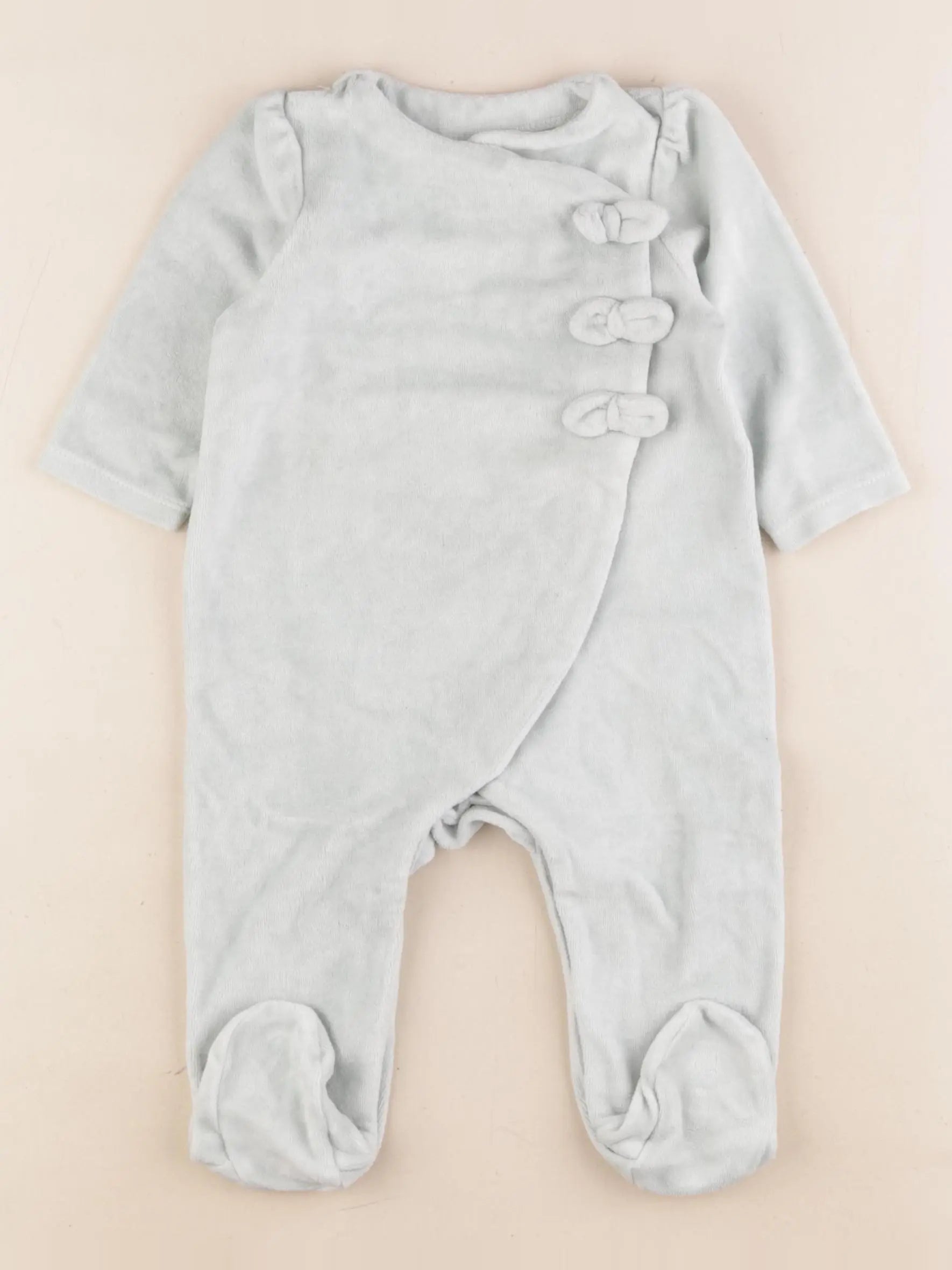 Tape à l'oeil - pyjama velours vert - 6 mois