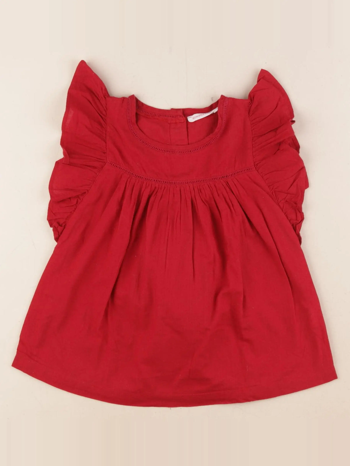 Monoprix - blouse rouge - 6 ans