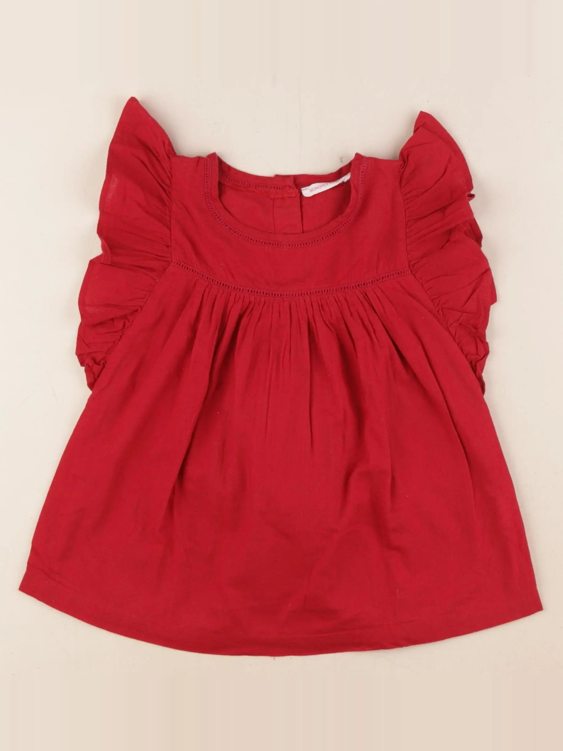Monoprix - blouse rouge - 6 ans