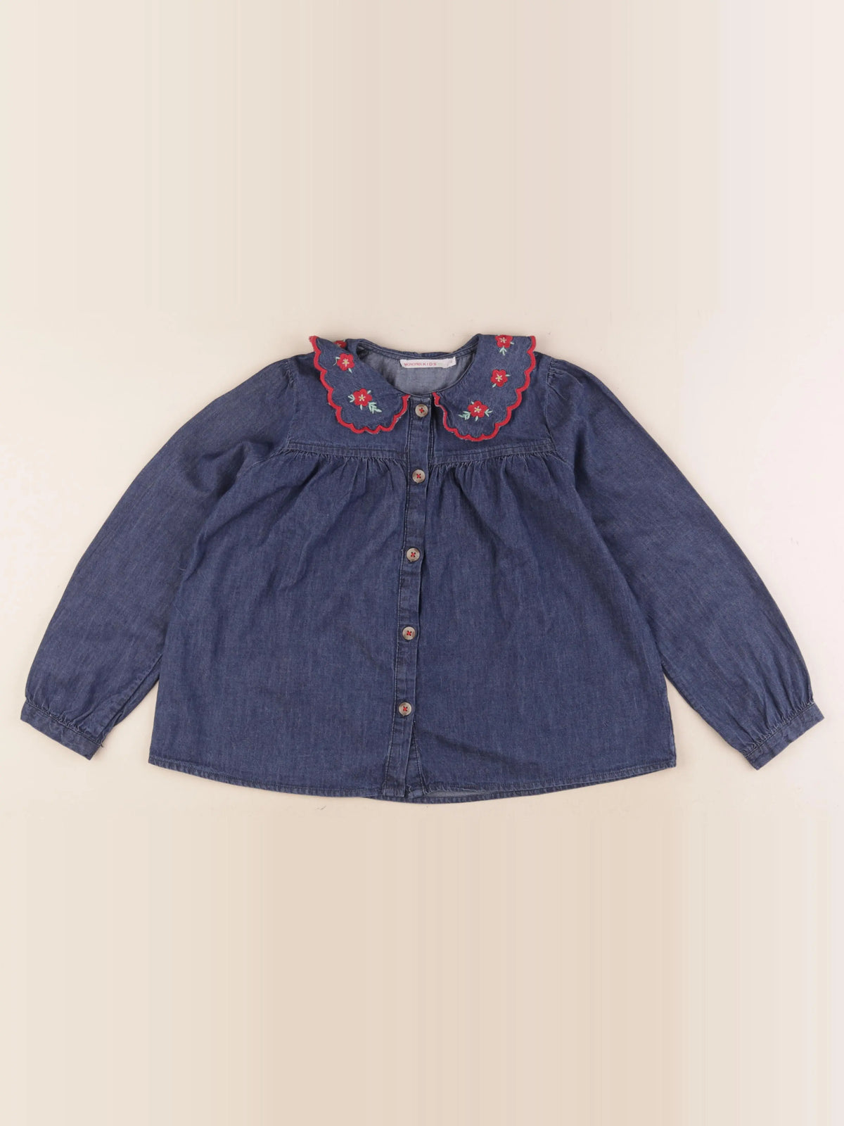 Monoprix - blouse bleu - 8 ans