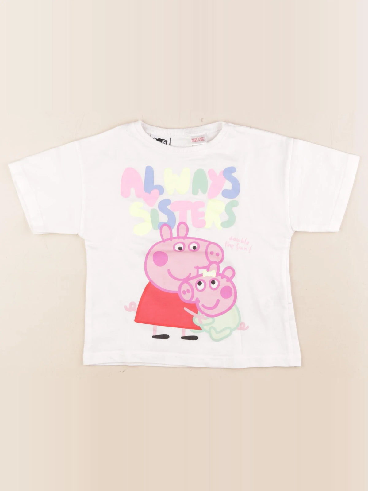 Zara - tee-shirt imprimé au dos blanc - 4 ans