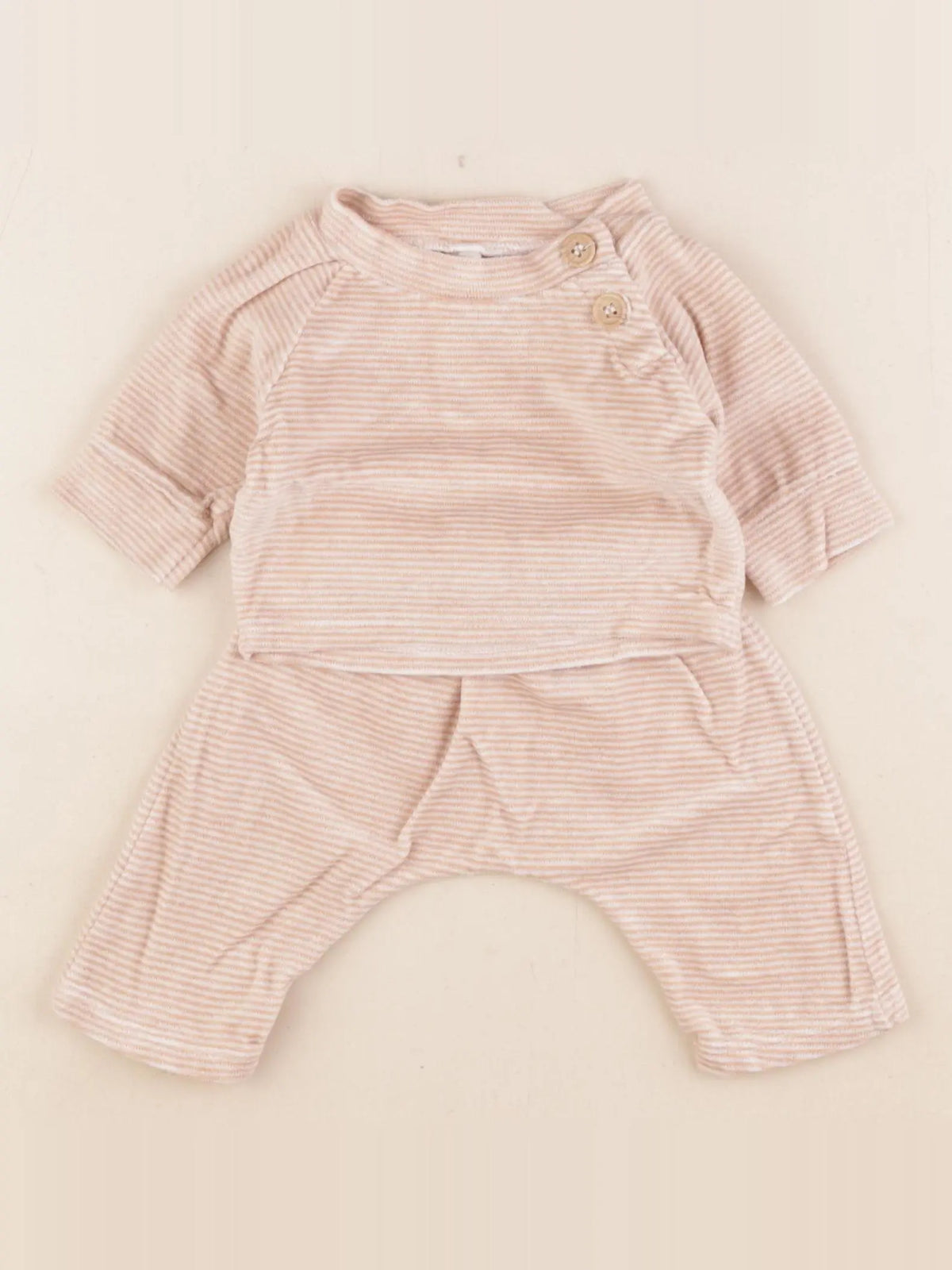 Petit Bateau - ensemble marron - 1 mois