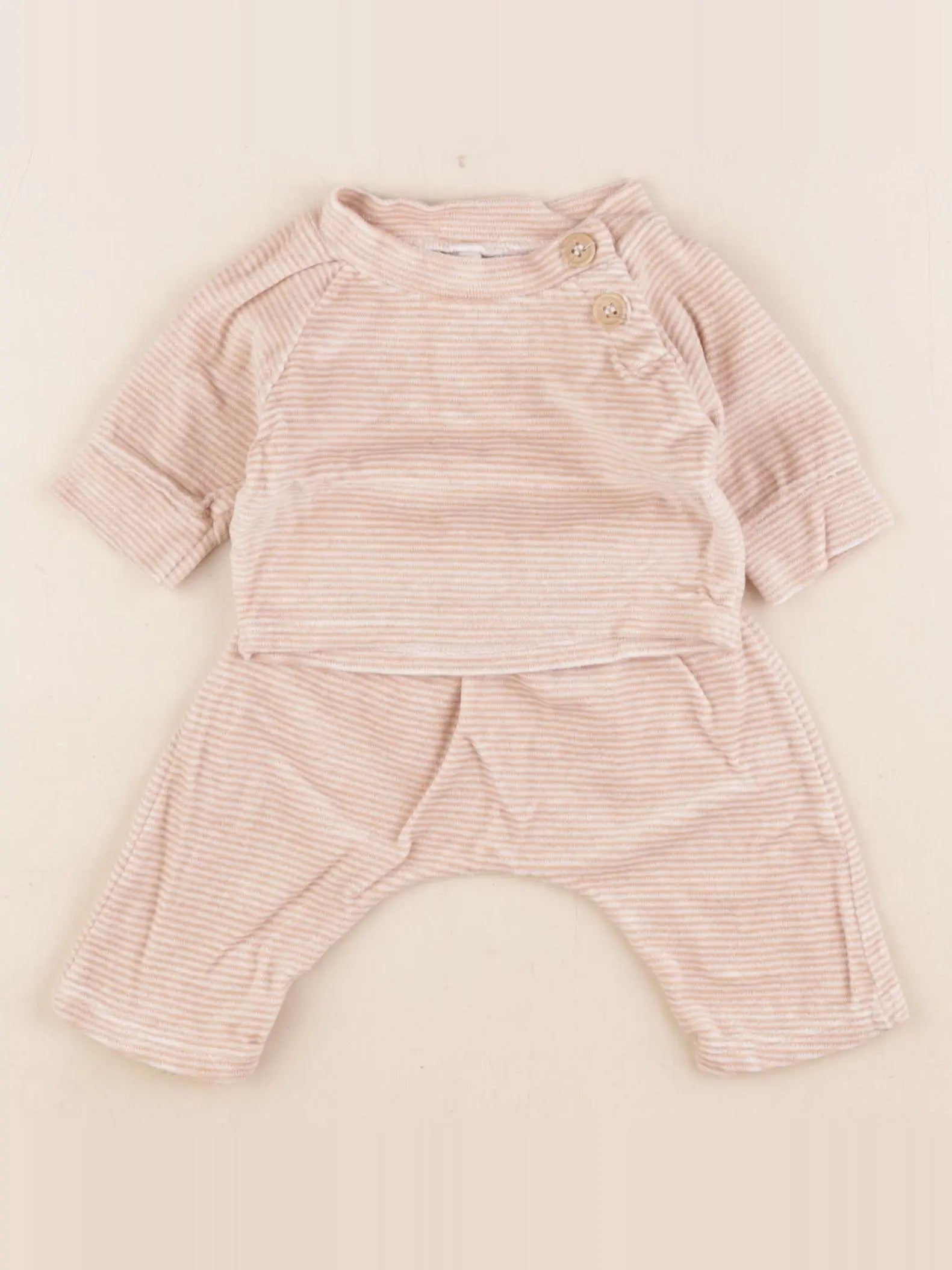 Petit Bateau - ensemble marron - 1 mois