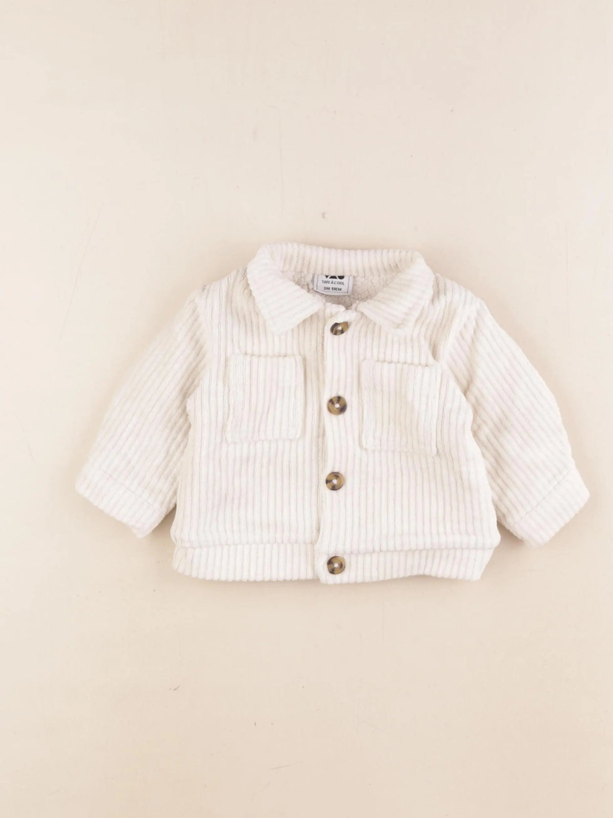 Tape à l'oeil - veste doublé beige - 3 mois