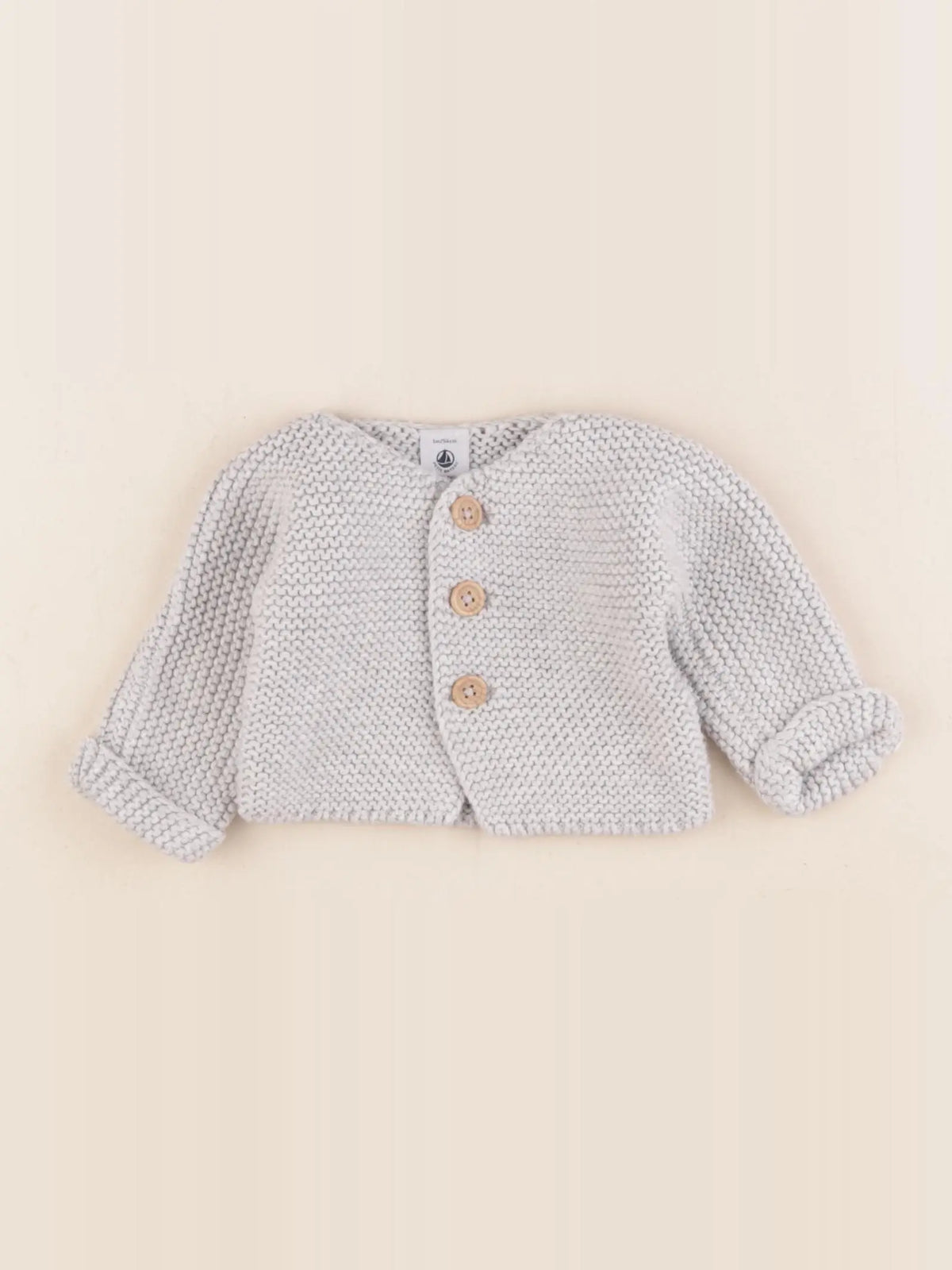 Petit Bateau - gilet gris - 1 mois