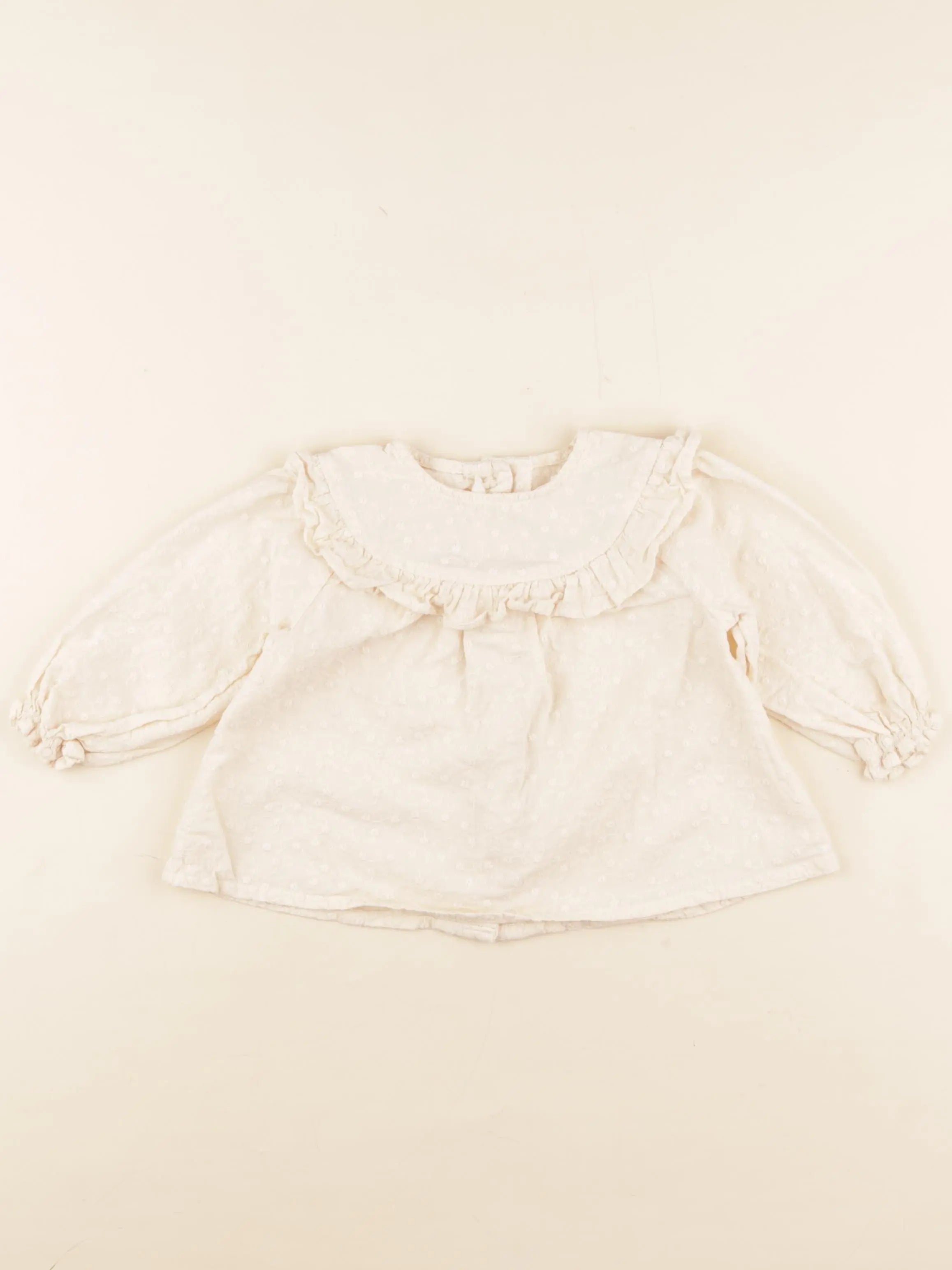 Vertbaudet - blouse beige - 12 mois