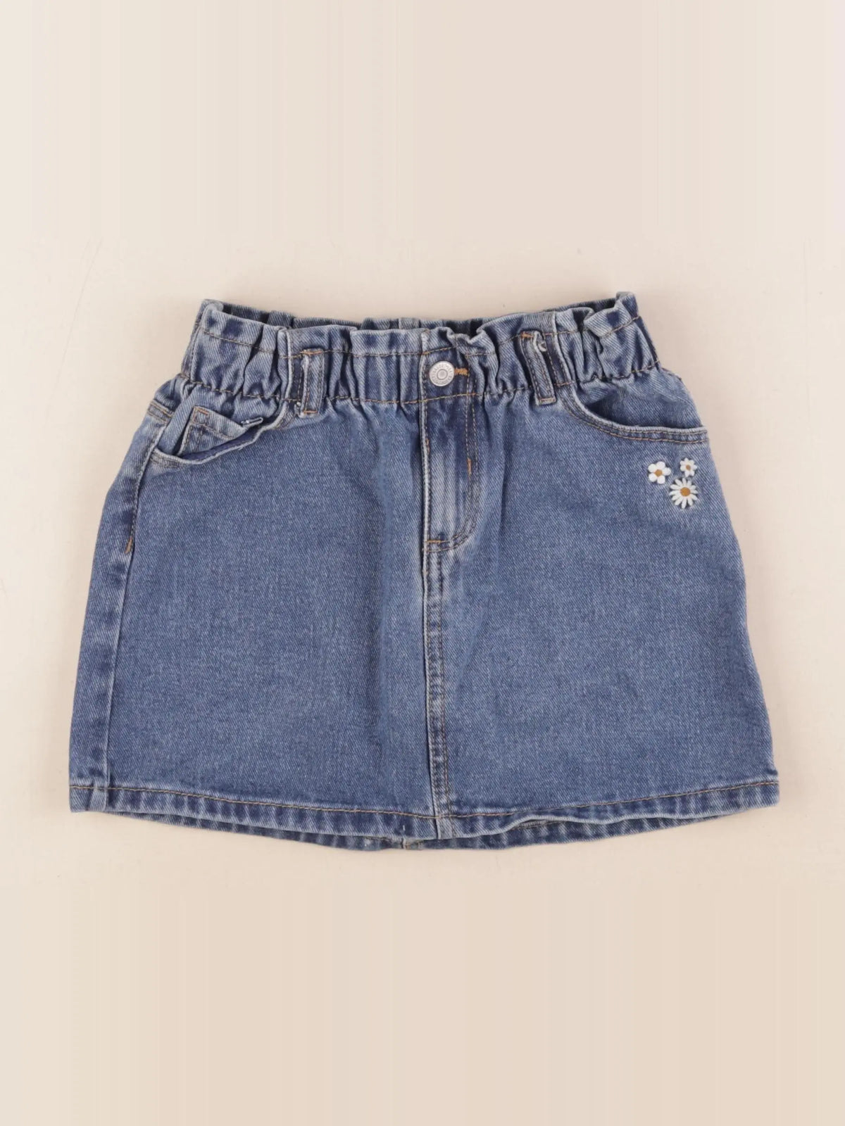 Vertbaudet - jupe or, bleu - 8 ans