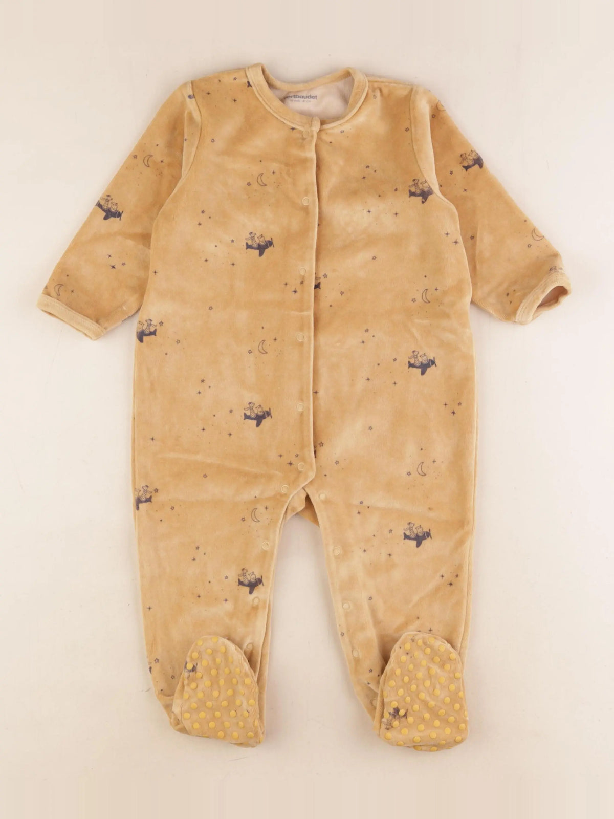 Vertbaudet - pyjama velours jaune - 18 mois