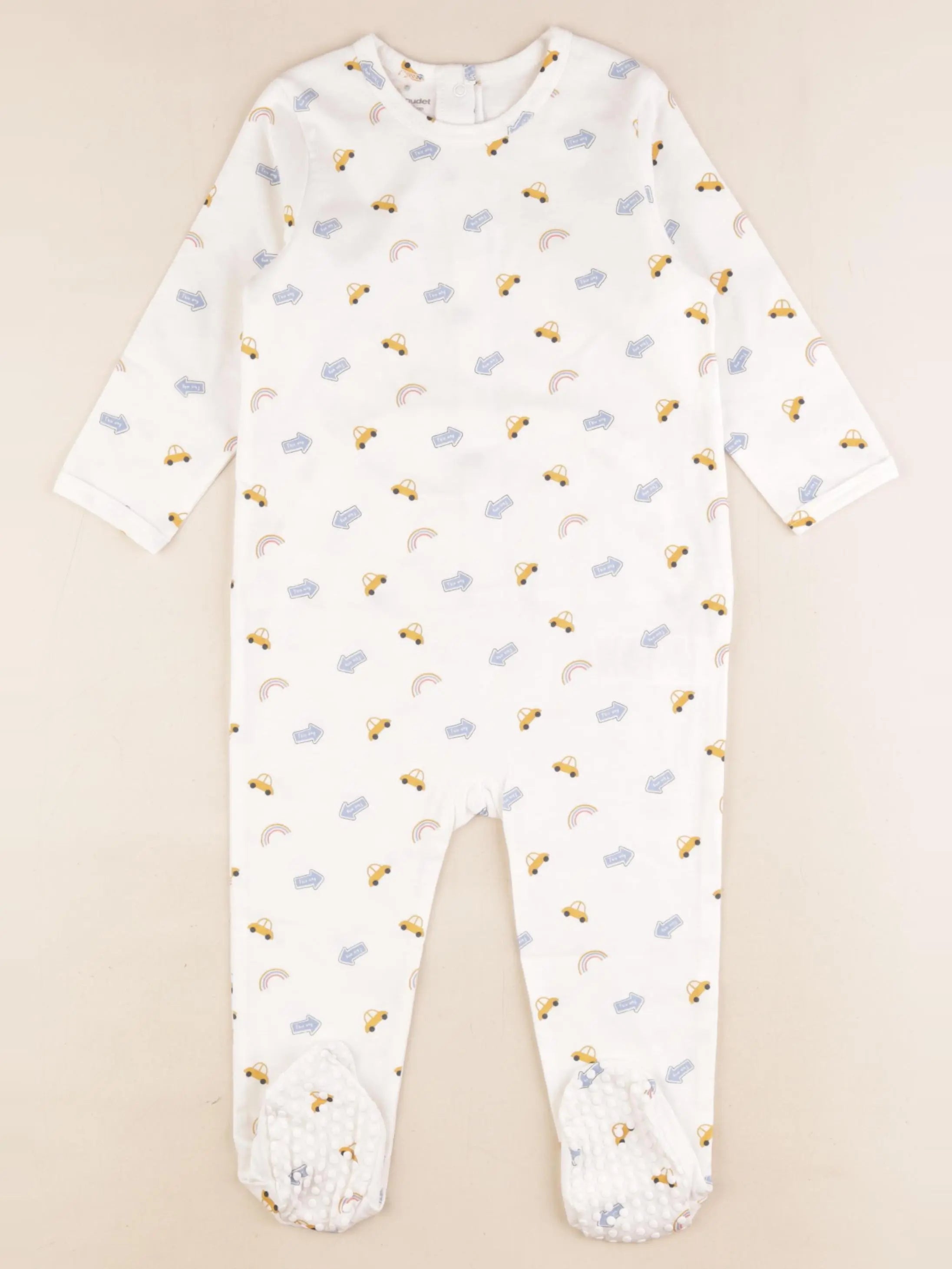 Vertbaudet - pyjama coton blanc - 18 mois