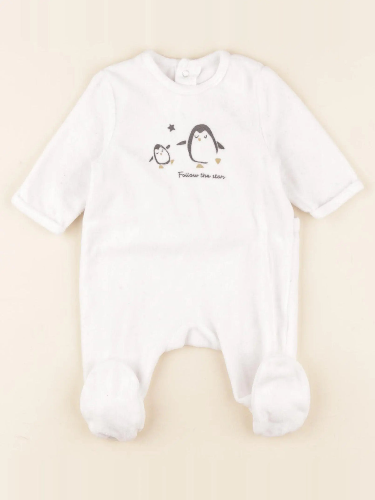 La Redoute - pyjama velours blanc - 1 mois