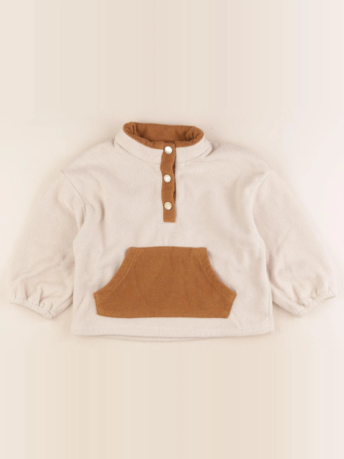 Gamin gamine - polaire beige, marron - 2 ans