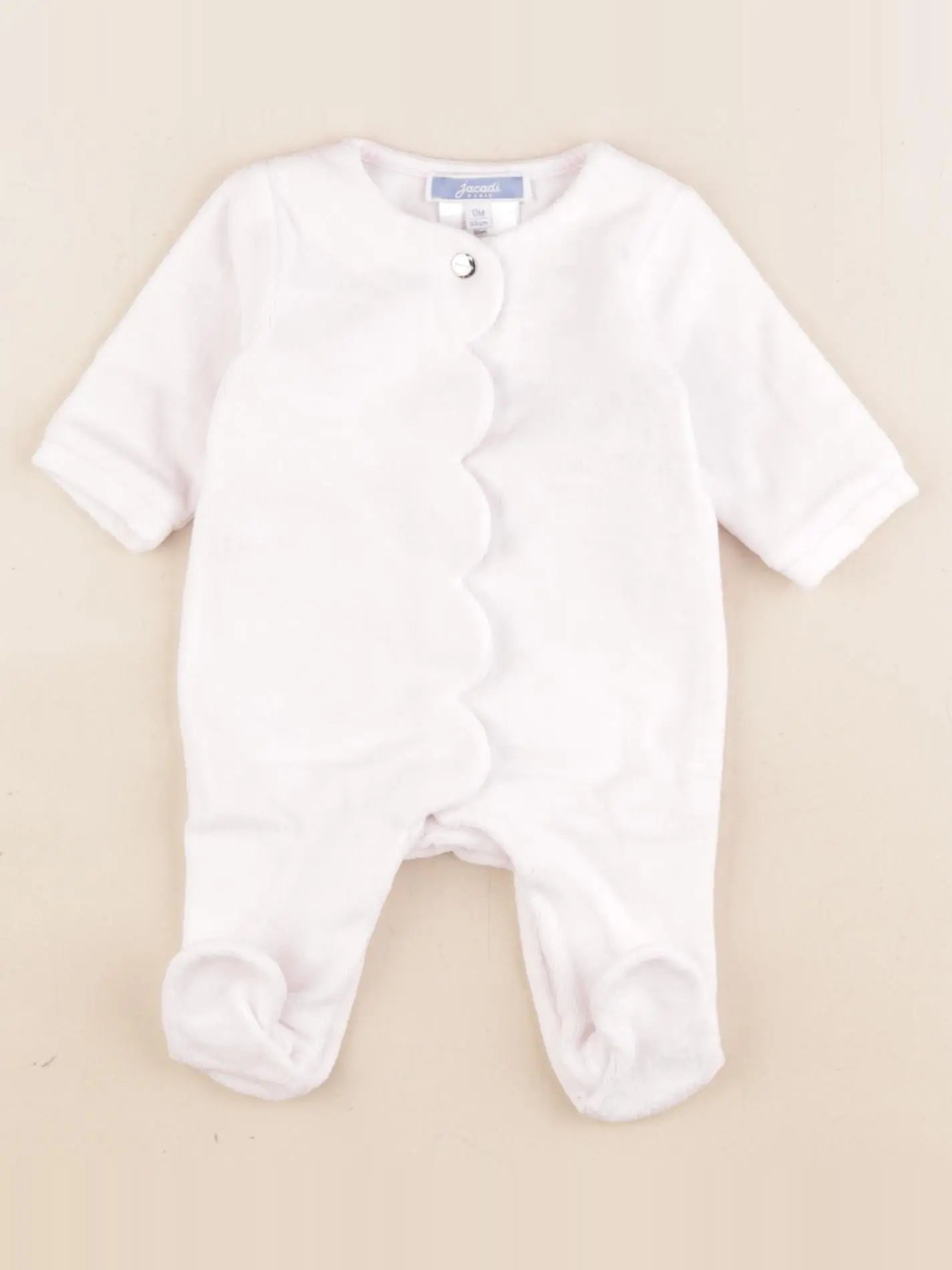 Jacadi - pyjama velours rose - 0 mois