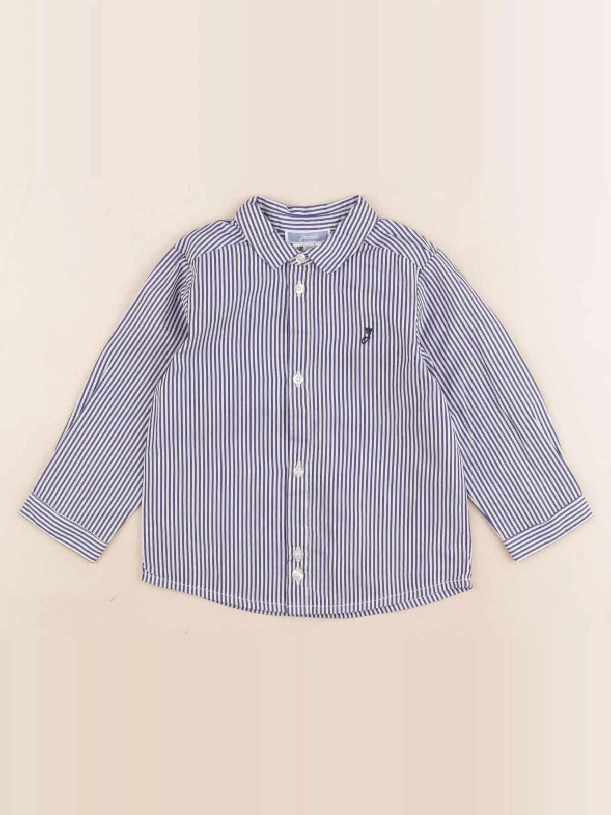Jacadi - chemise blanc, bleu - 18 mois