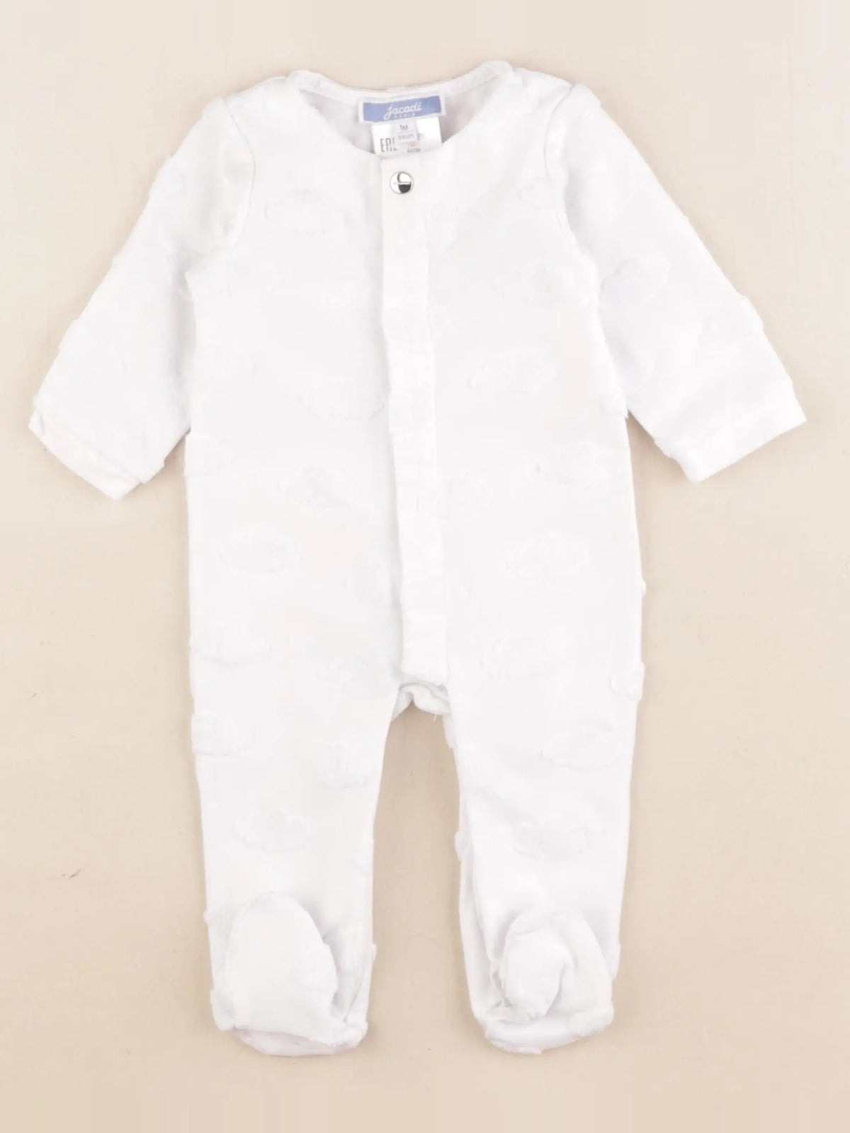 Jacadi - pyjama coton blanc - 1 mois