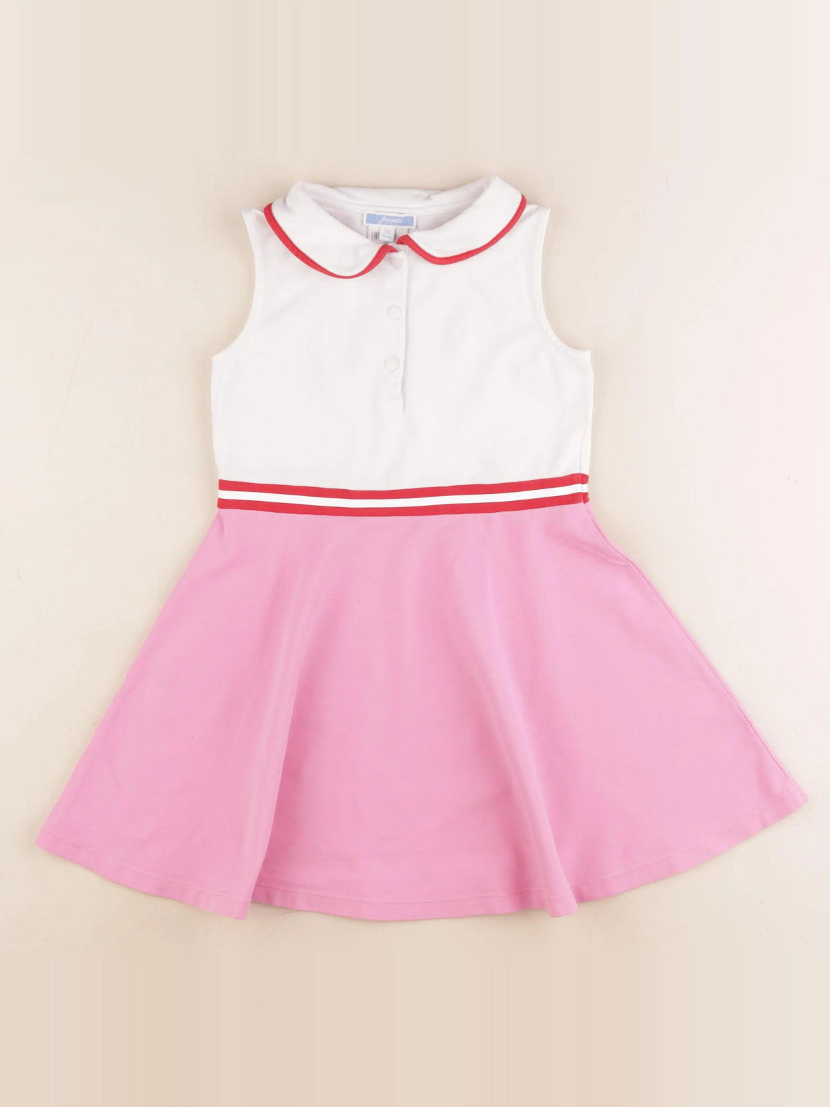 Jacadi - robe blanc, rose - 5 ans