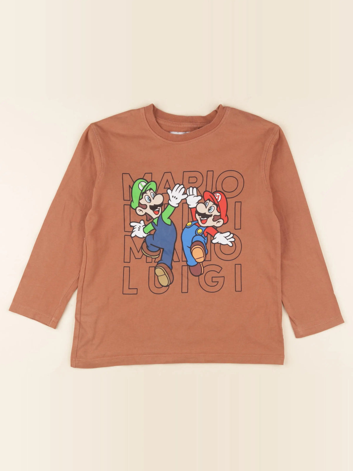 Zara - tee-shirt marron - 6/7 ans