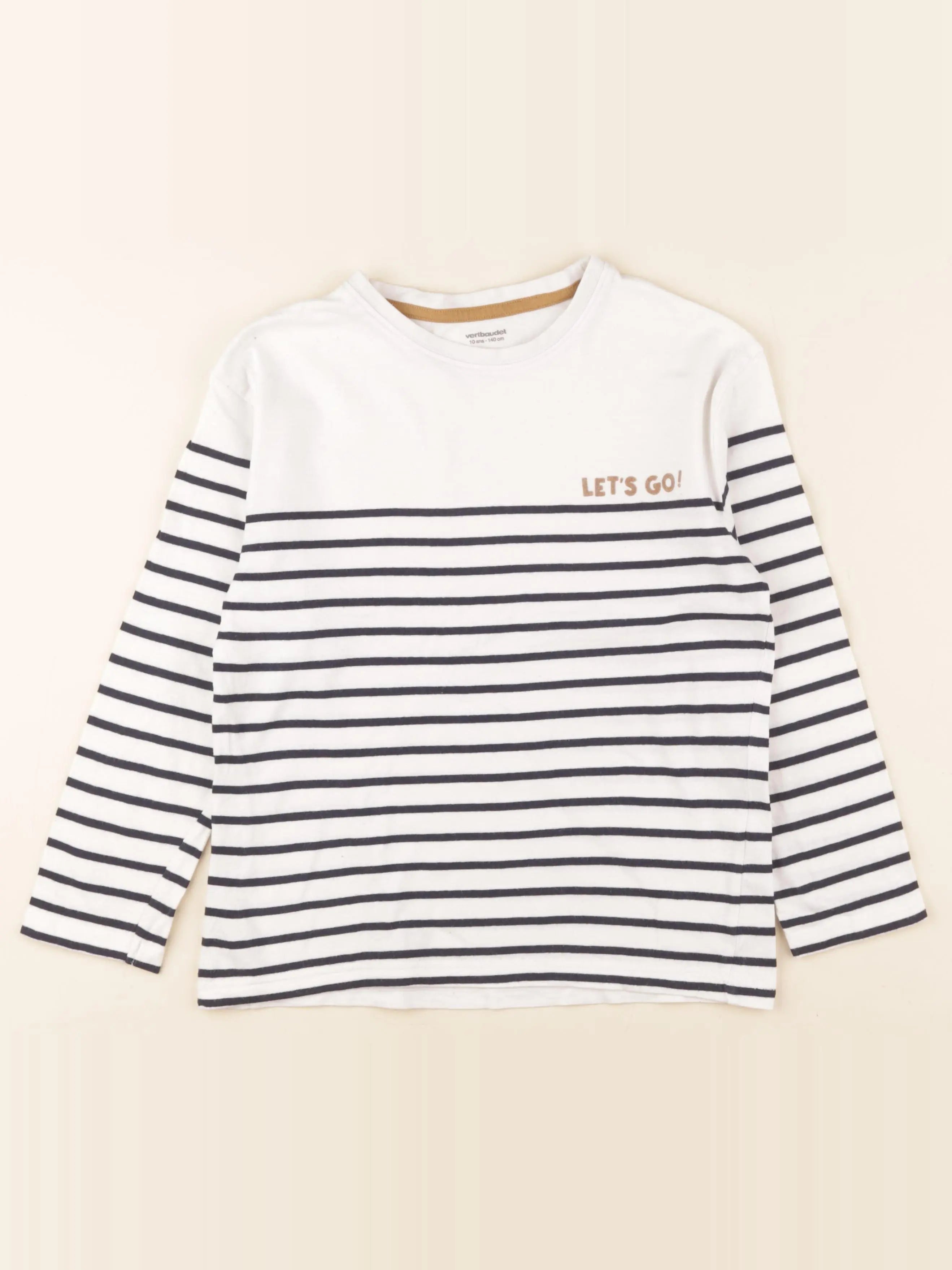 Vertbaudet - tee-shirt blanc - 10 ans