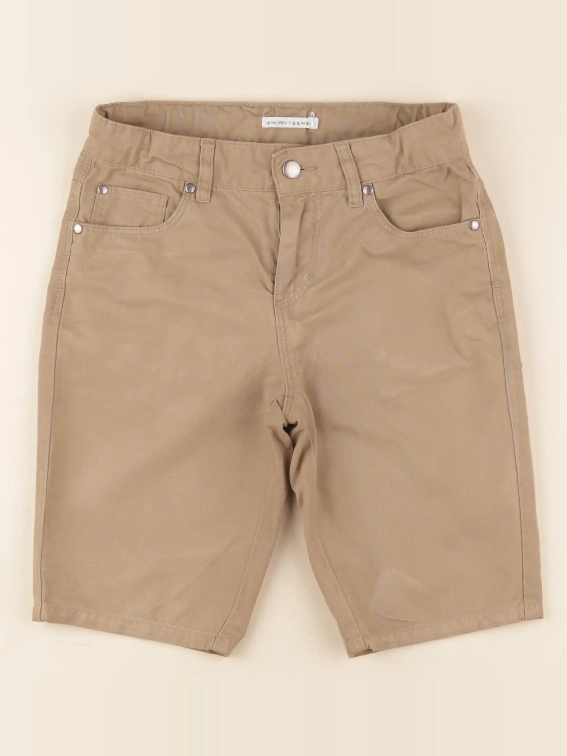 Monoprix - short beige - 10 ans