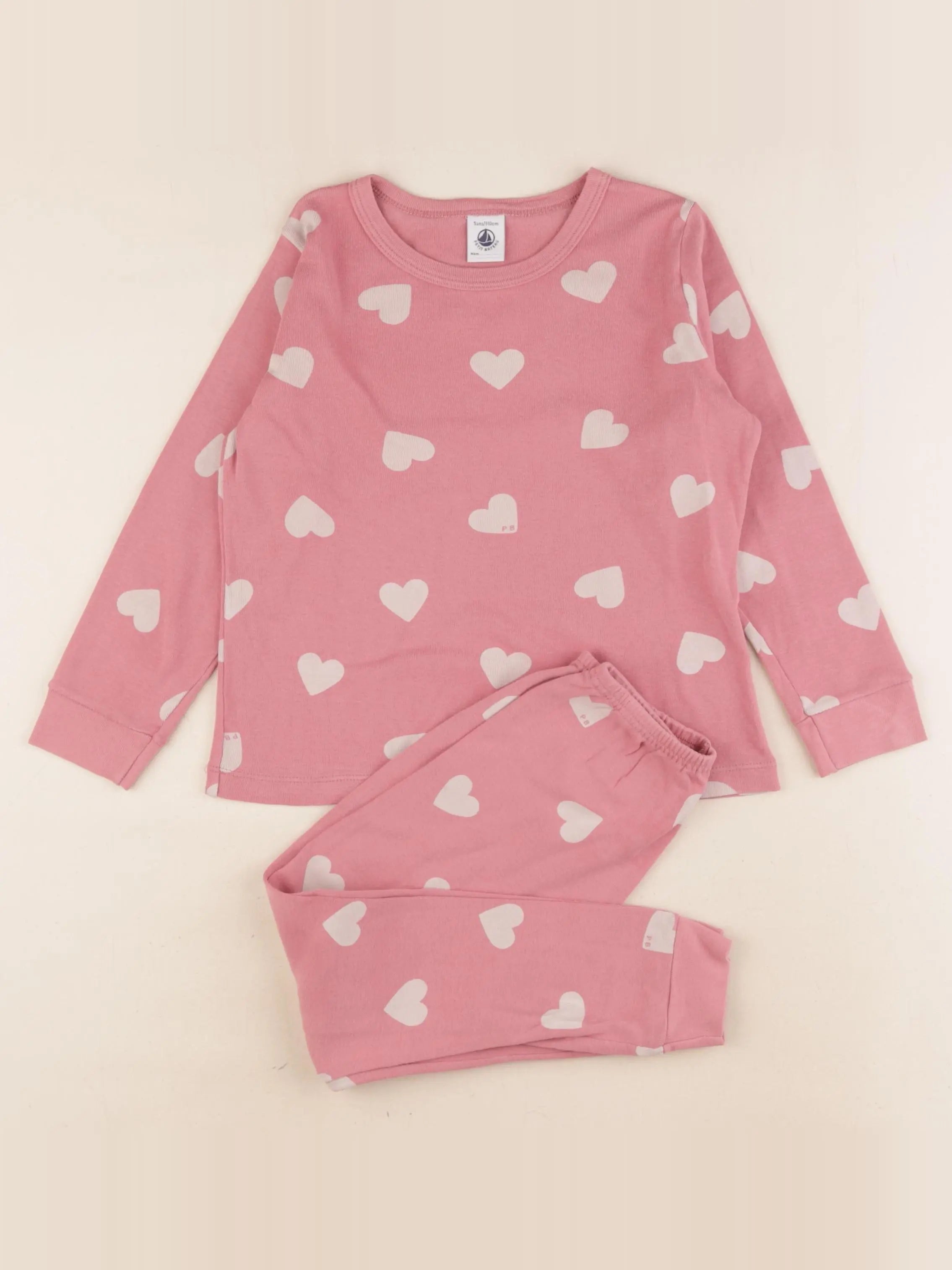 Petit Bateau - pyjama coton rose - 5 ans