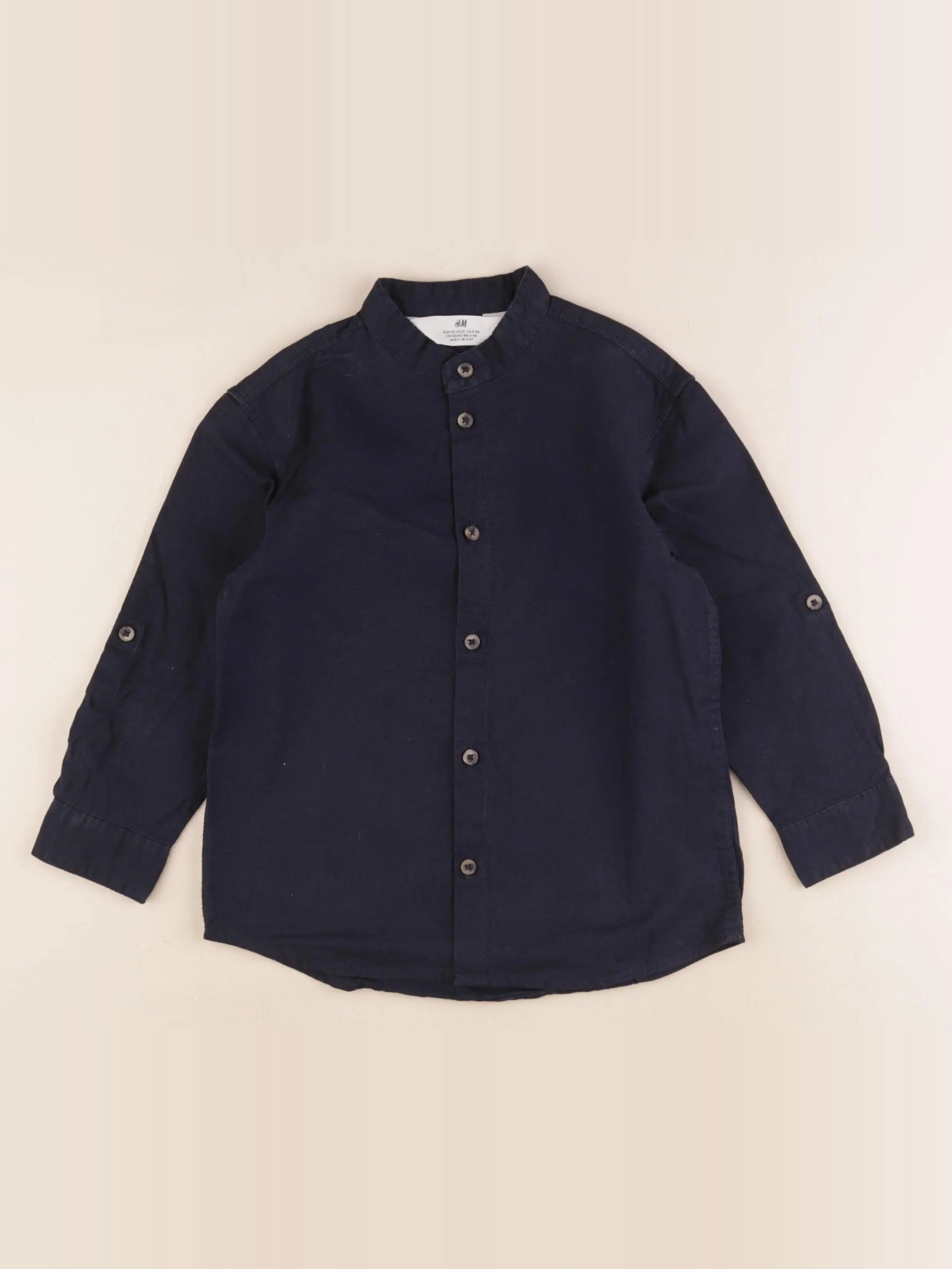 H&M - chemise bleu - 4/5 ans