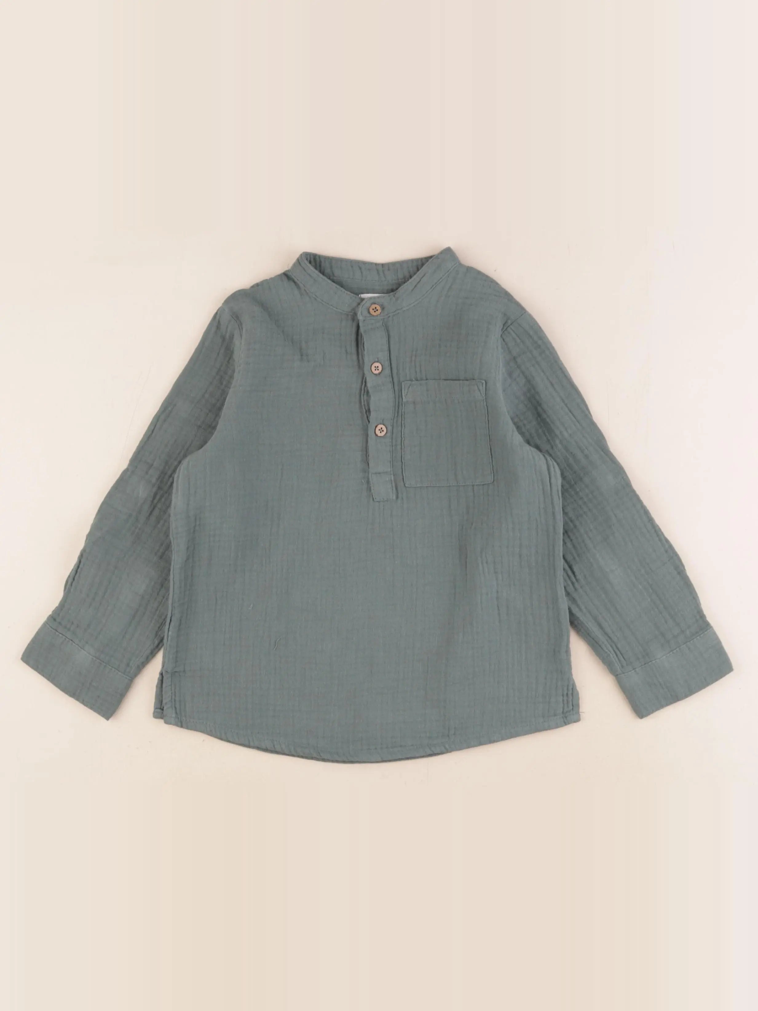 Vertbaudet - chemise vert - 5 ans