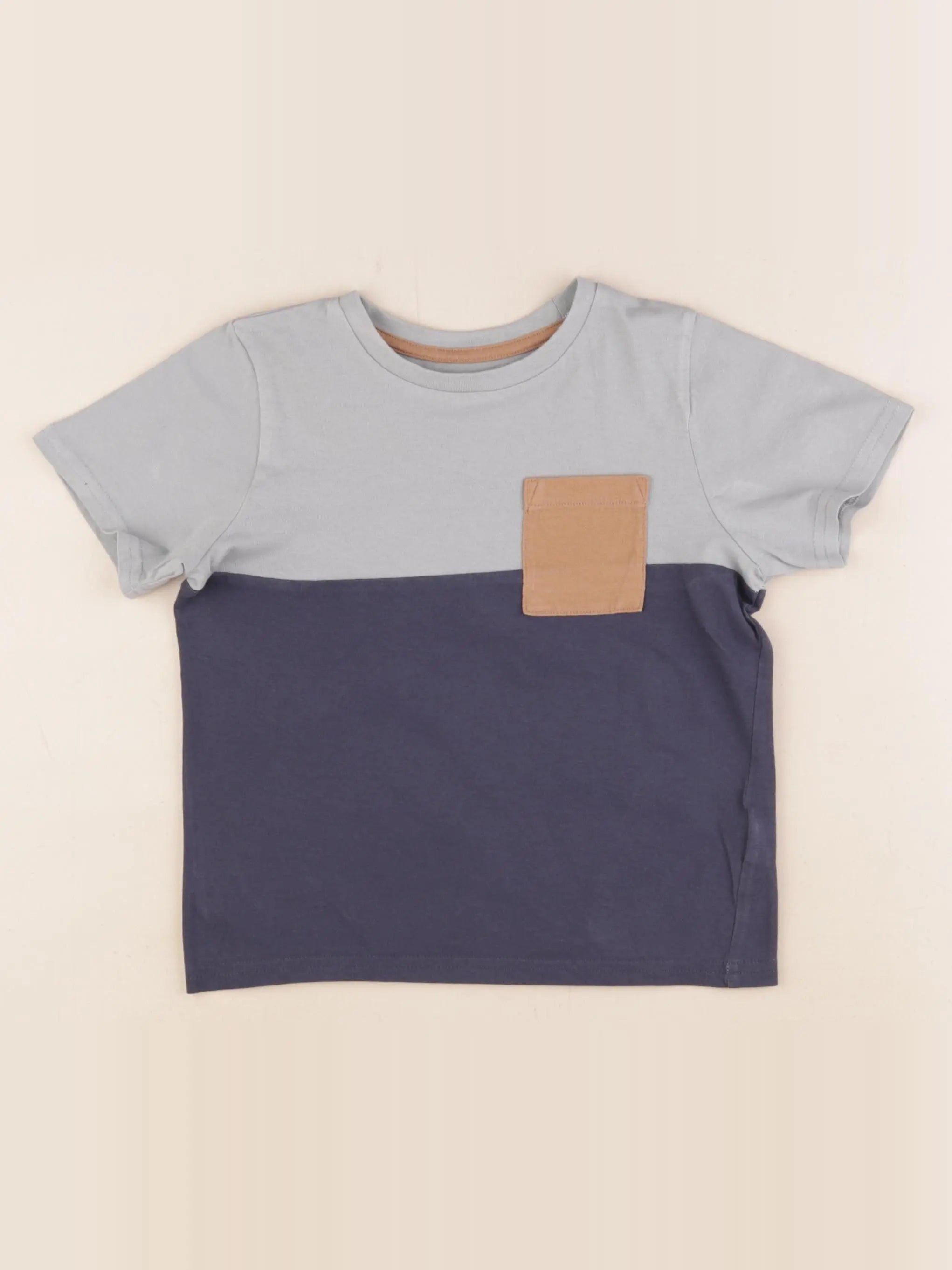 Vertbaudet - tee-shirt vert, bleu - 5 ans
