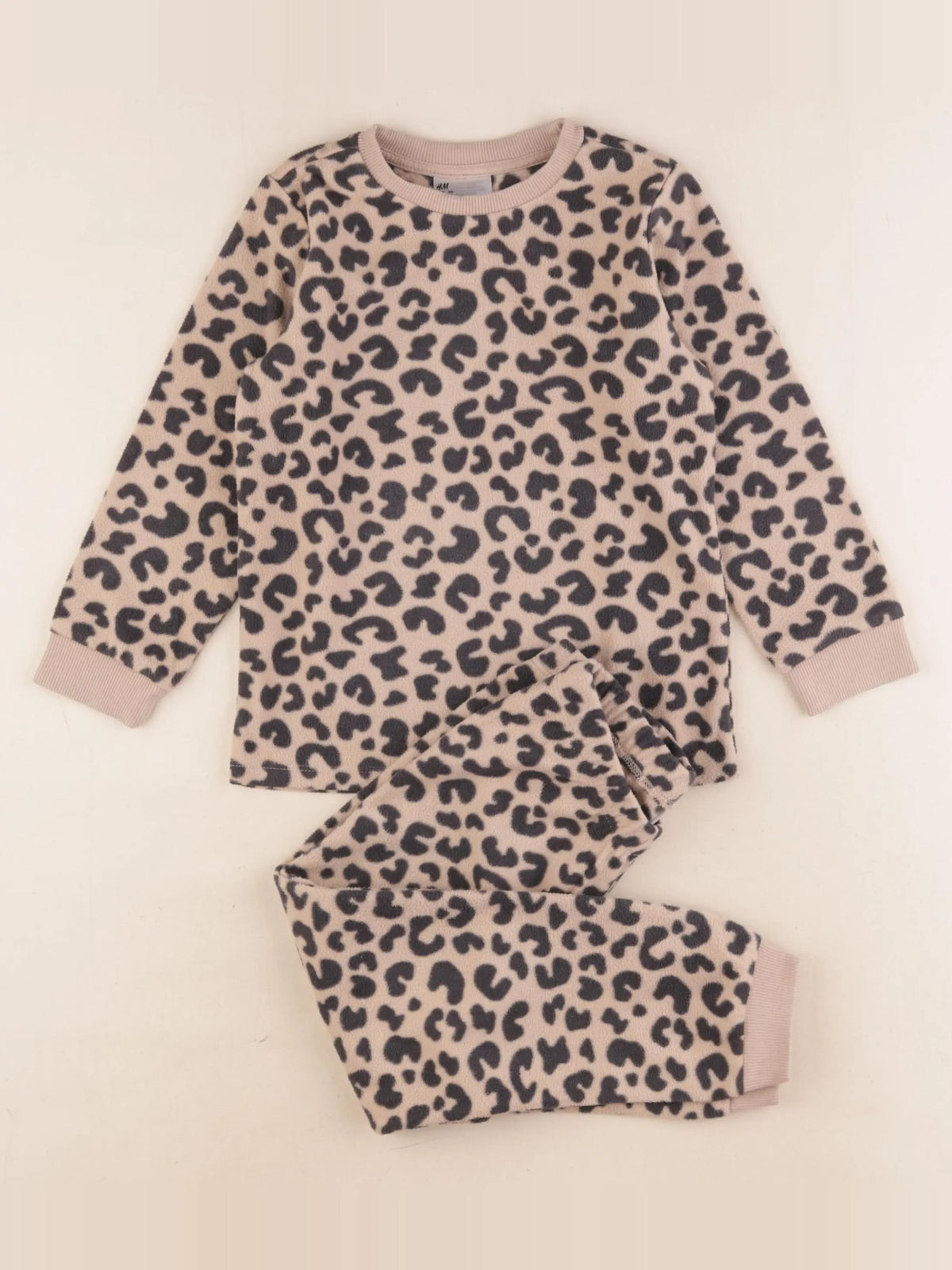 H&M - pyjama velours marron - 2/3 ans