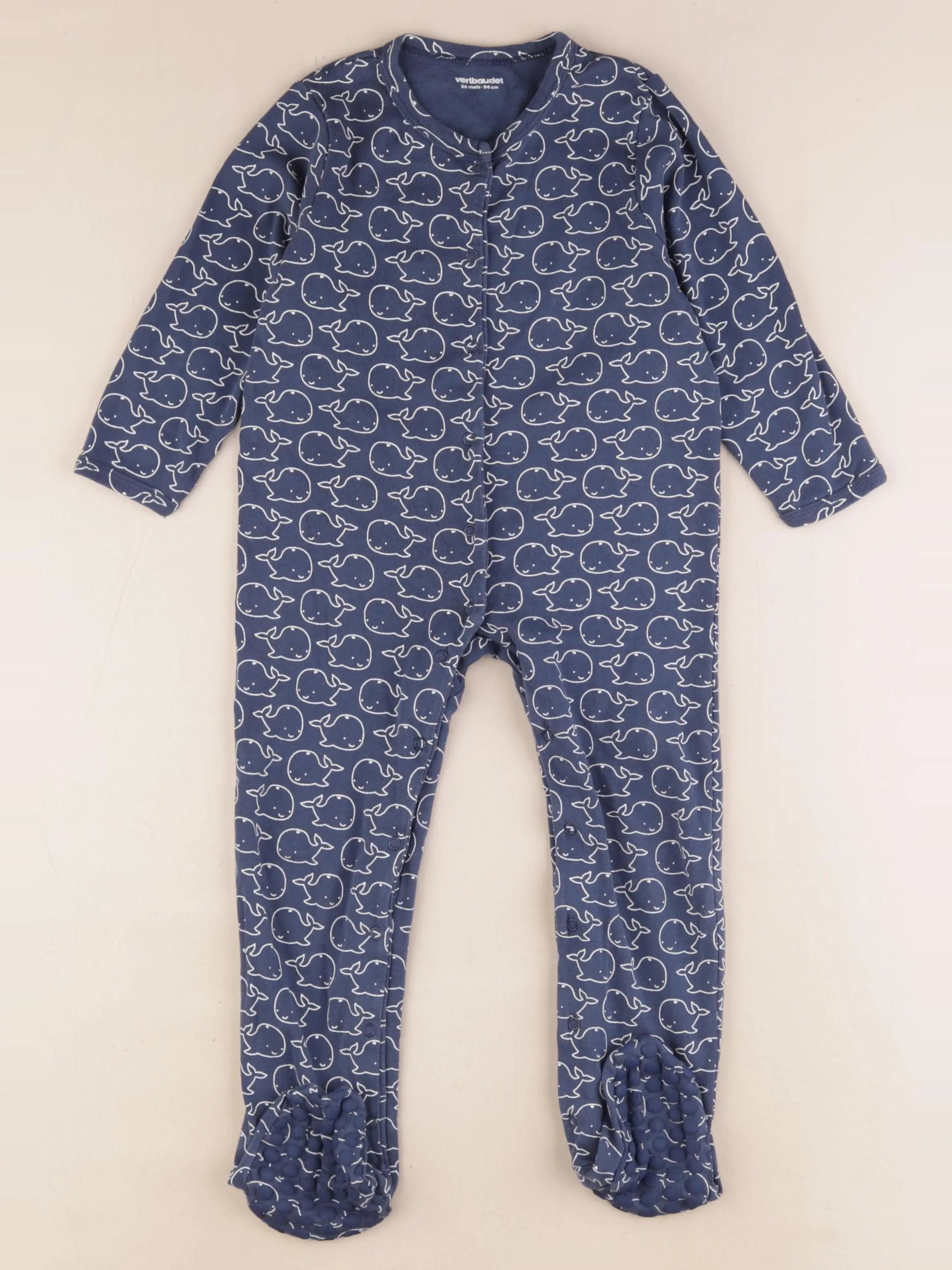 Vertbaudet - pyjama coton bleu - 3 ans