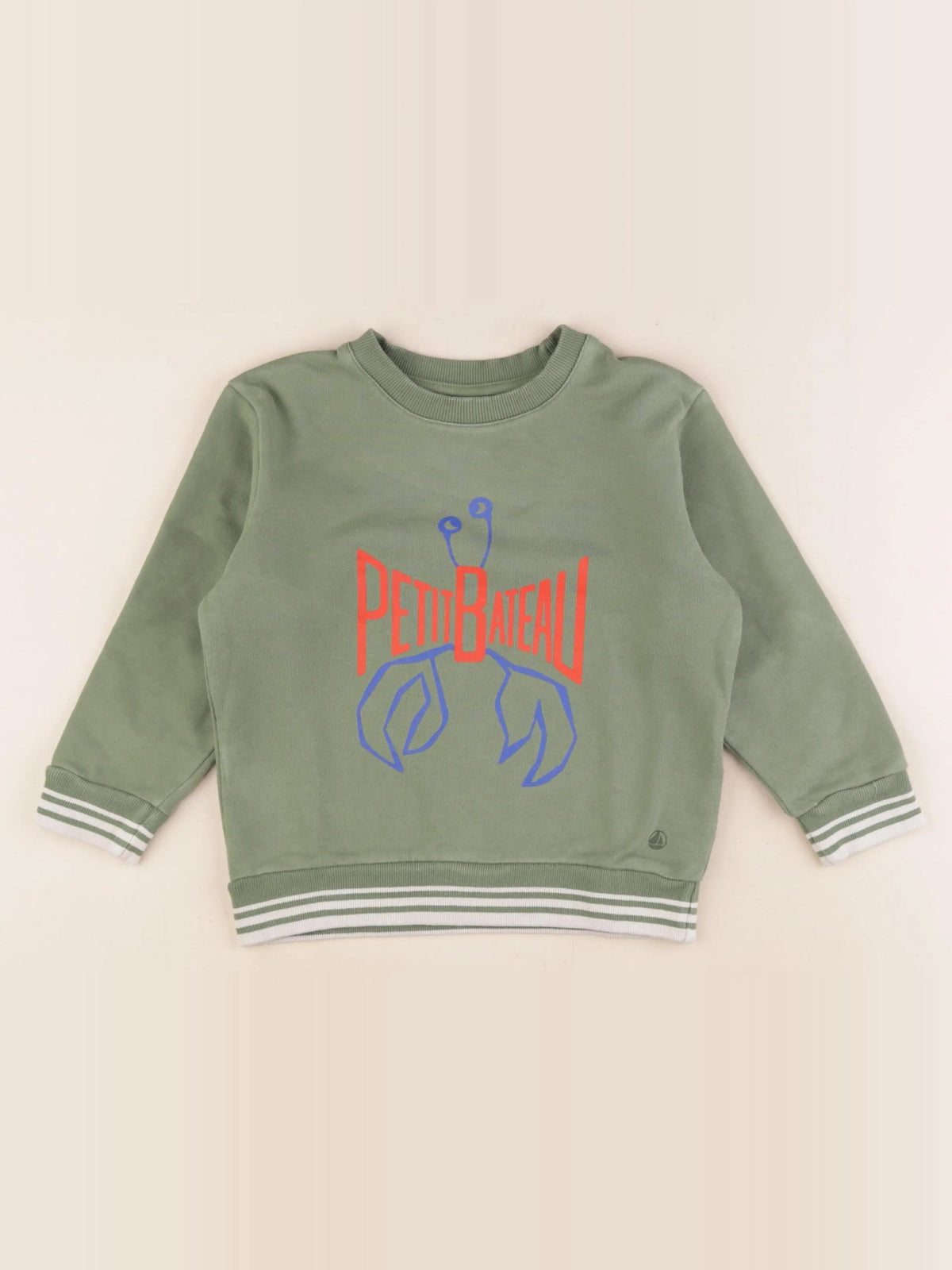 Petit Bateau - sweat vert - 5 ans
