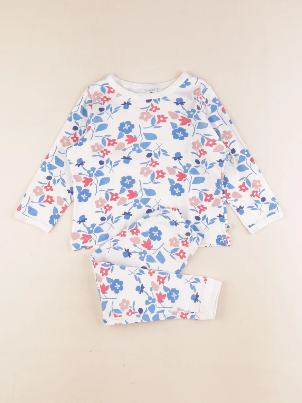 Petit Bateau - pyjama coton multicolore, blanc - 3 ans