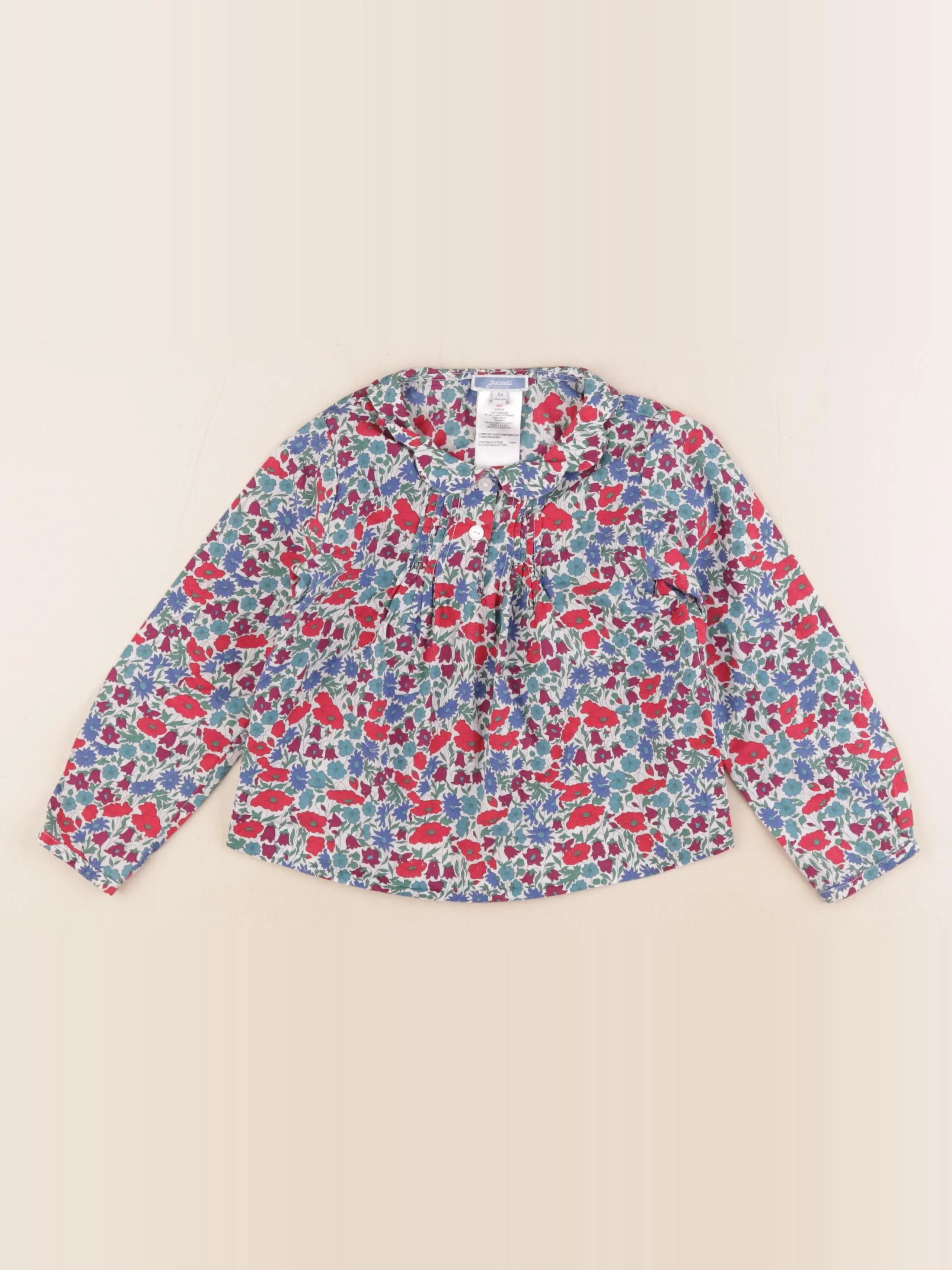 Jacadi - blouse liberty multicolore - 4 ans