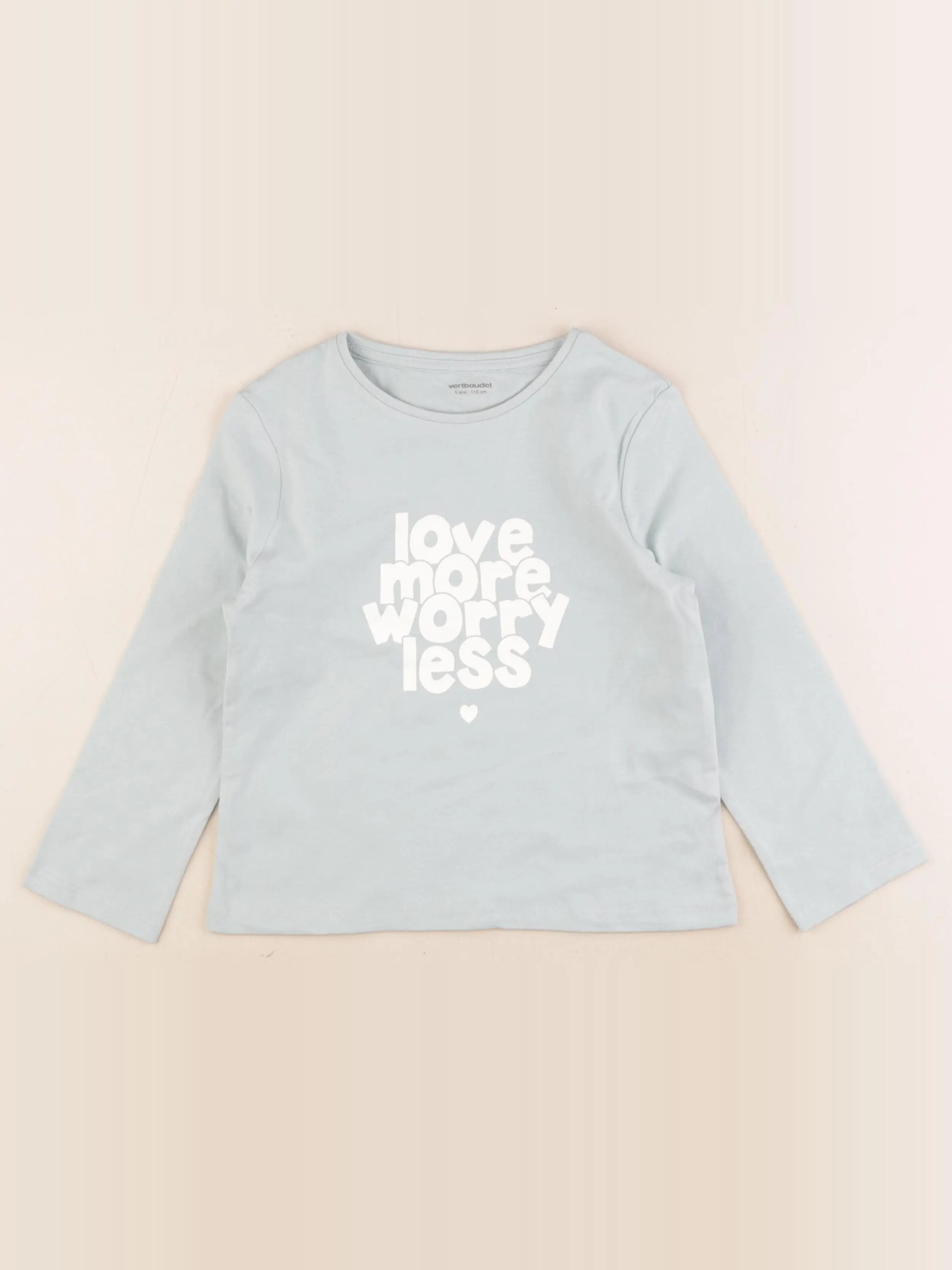 Vertbaudet - tee-shirt vert - 5 ans