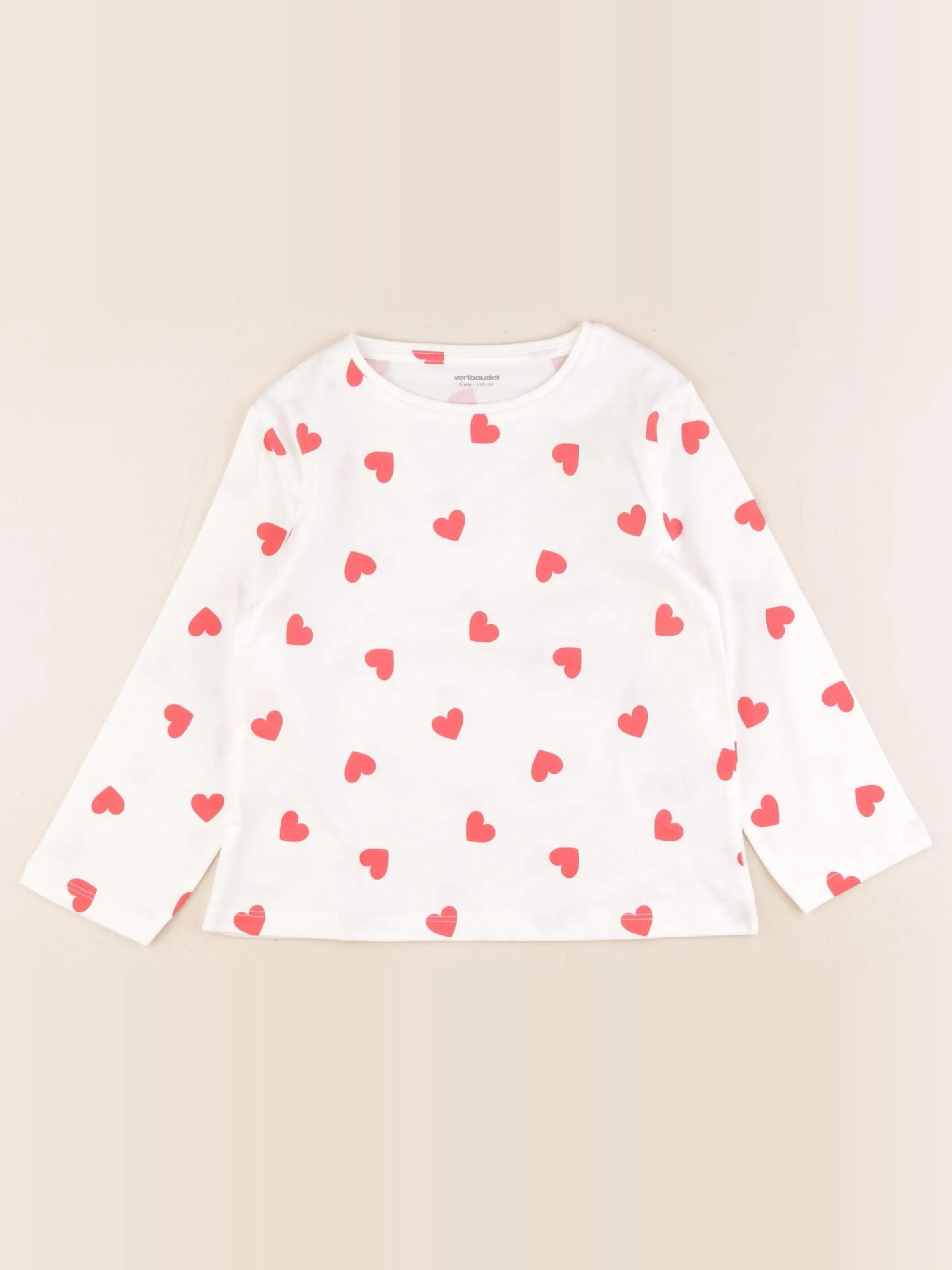 Vertbaudet - tee-shirt blanc - 5 ans