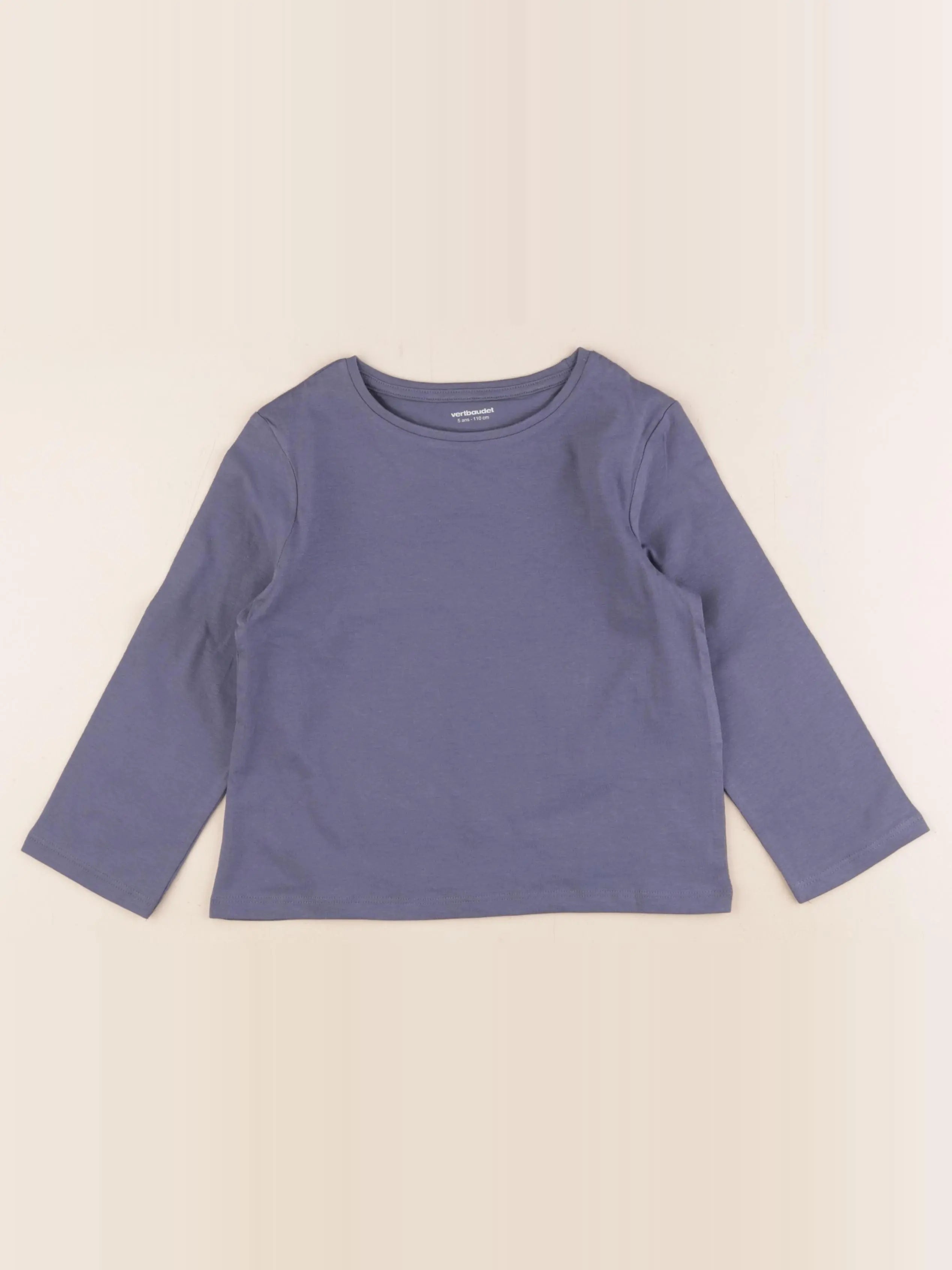 Vertbaudet - tee-shirt bleu - 5 ans