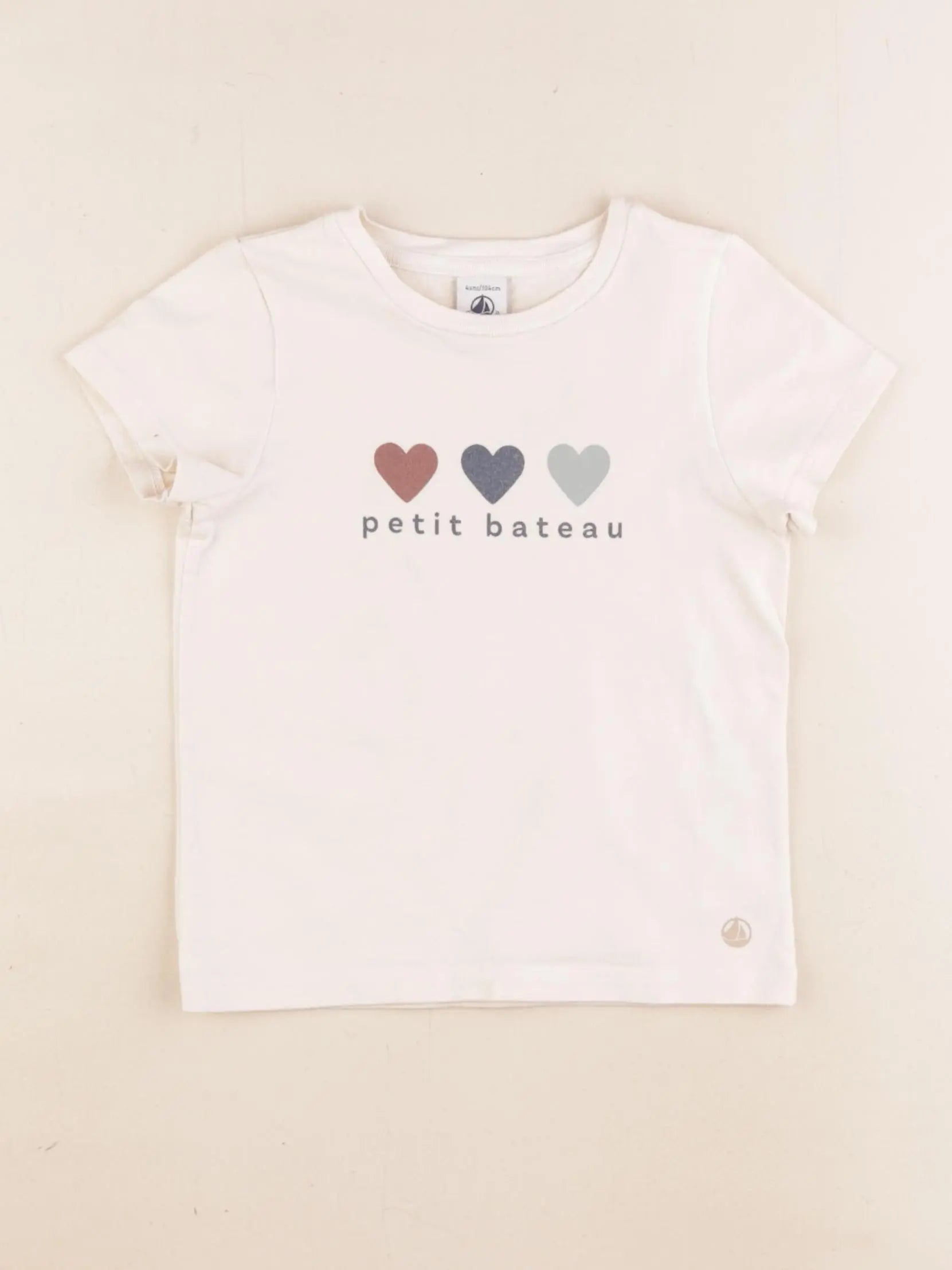 Petit Bateau - tee-shirt blanc - 4 ans