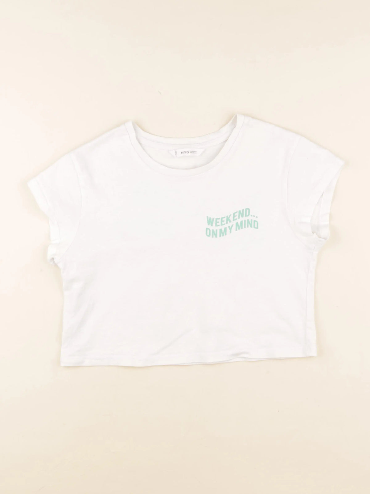 Mango - tee-shirt imprimé au dos blanc - 13/14 ans