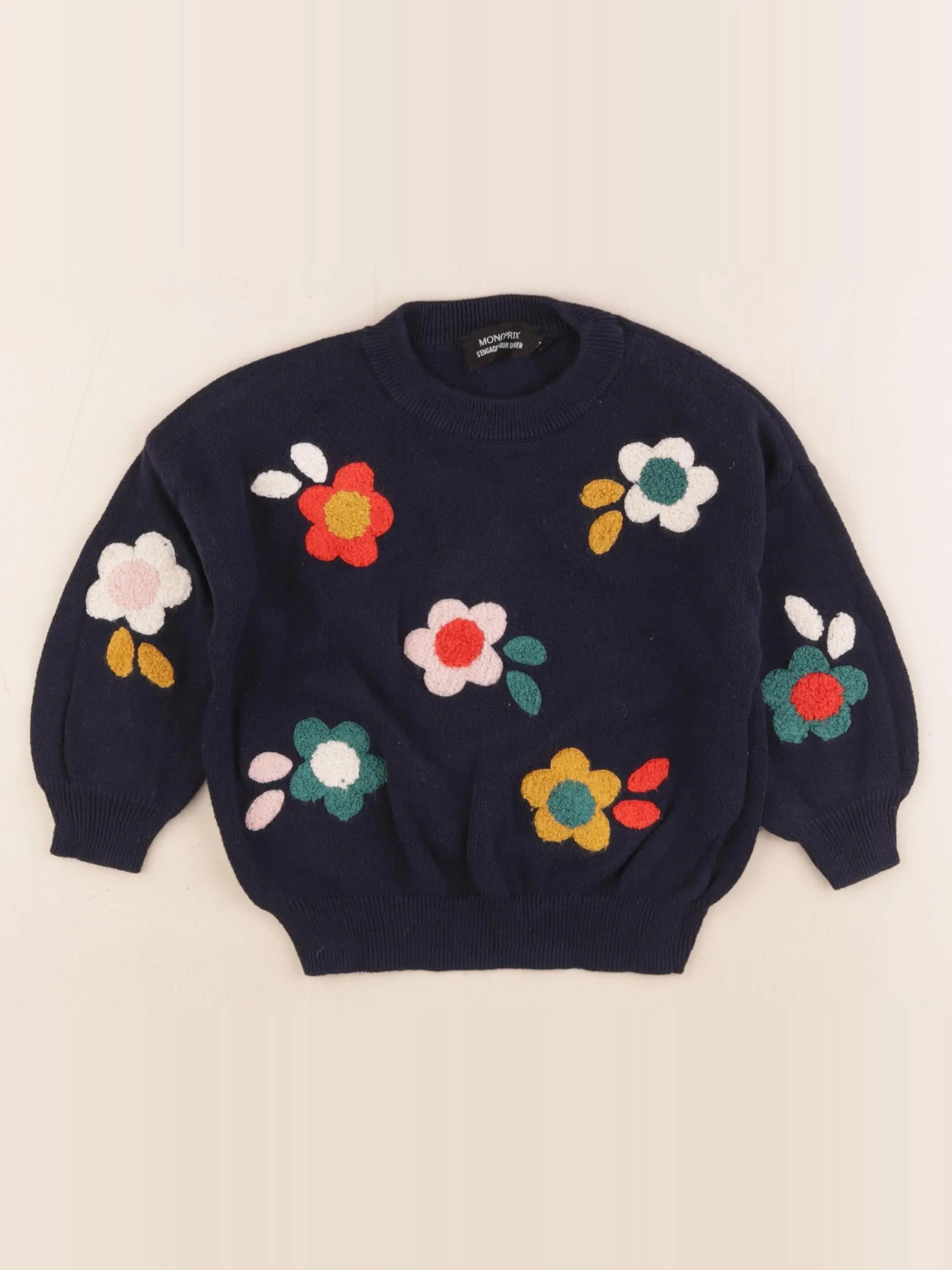 Monoprix - pull bleu - 3 ans