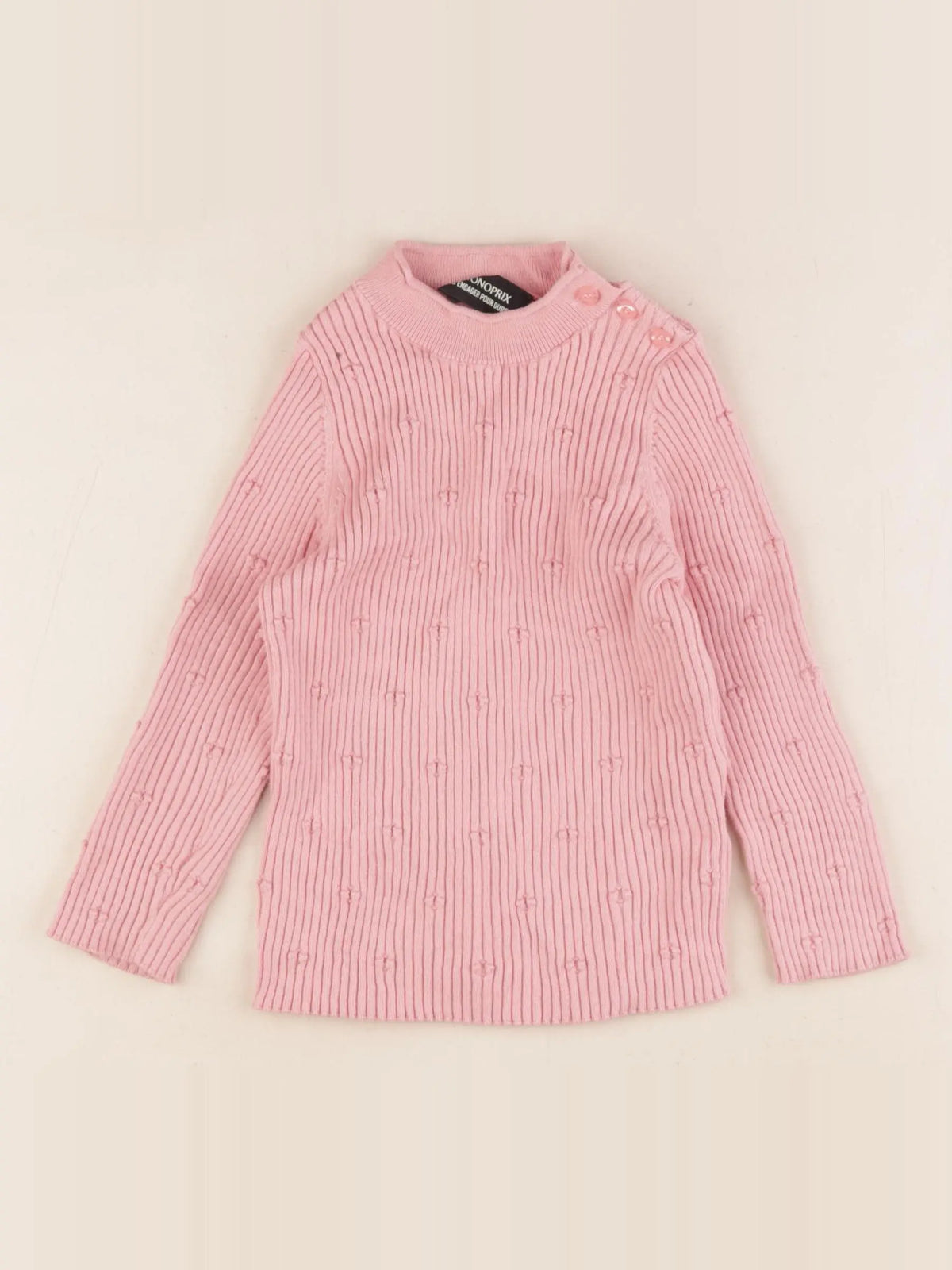 Monoprix - pull rose - 4 ans