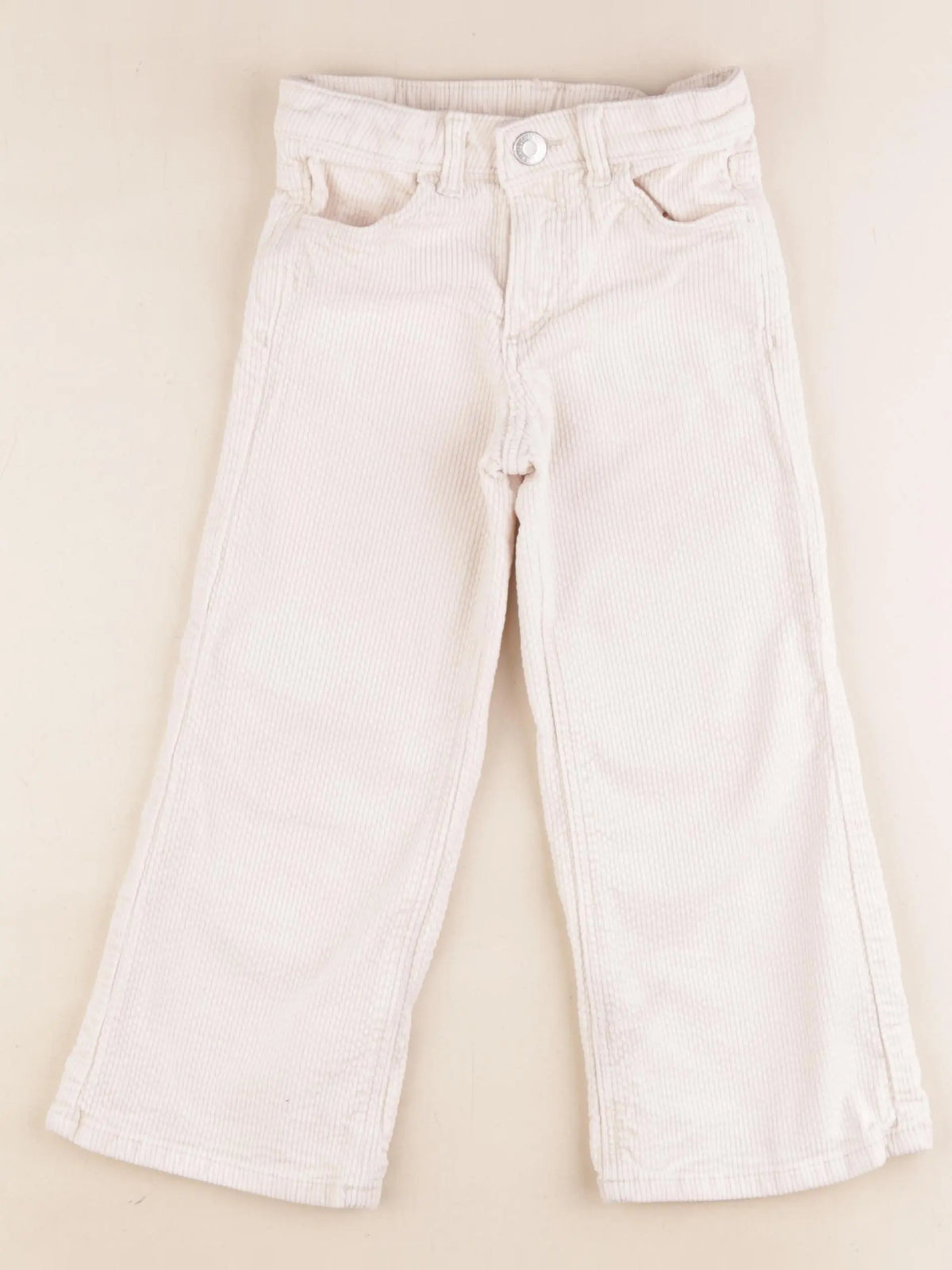 H&M - pantalon blanc - 3/4 ans