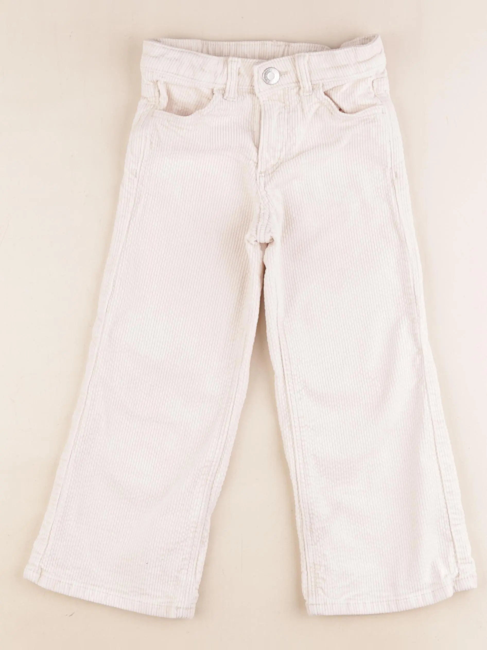 H&M - pantalon blanc - 3/4 ans