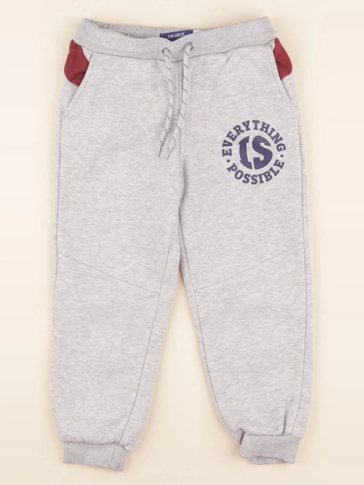 Okaidi - jogging doublé gris - 4 ans