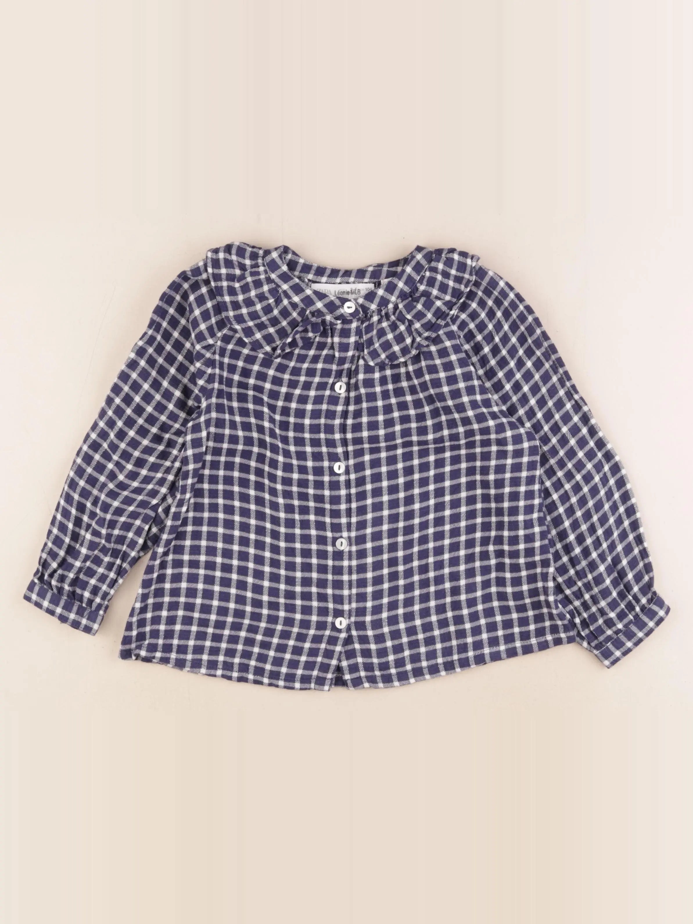 Zara - blouse bleu - 3/4 ans