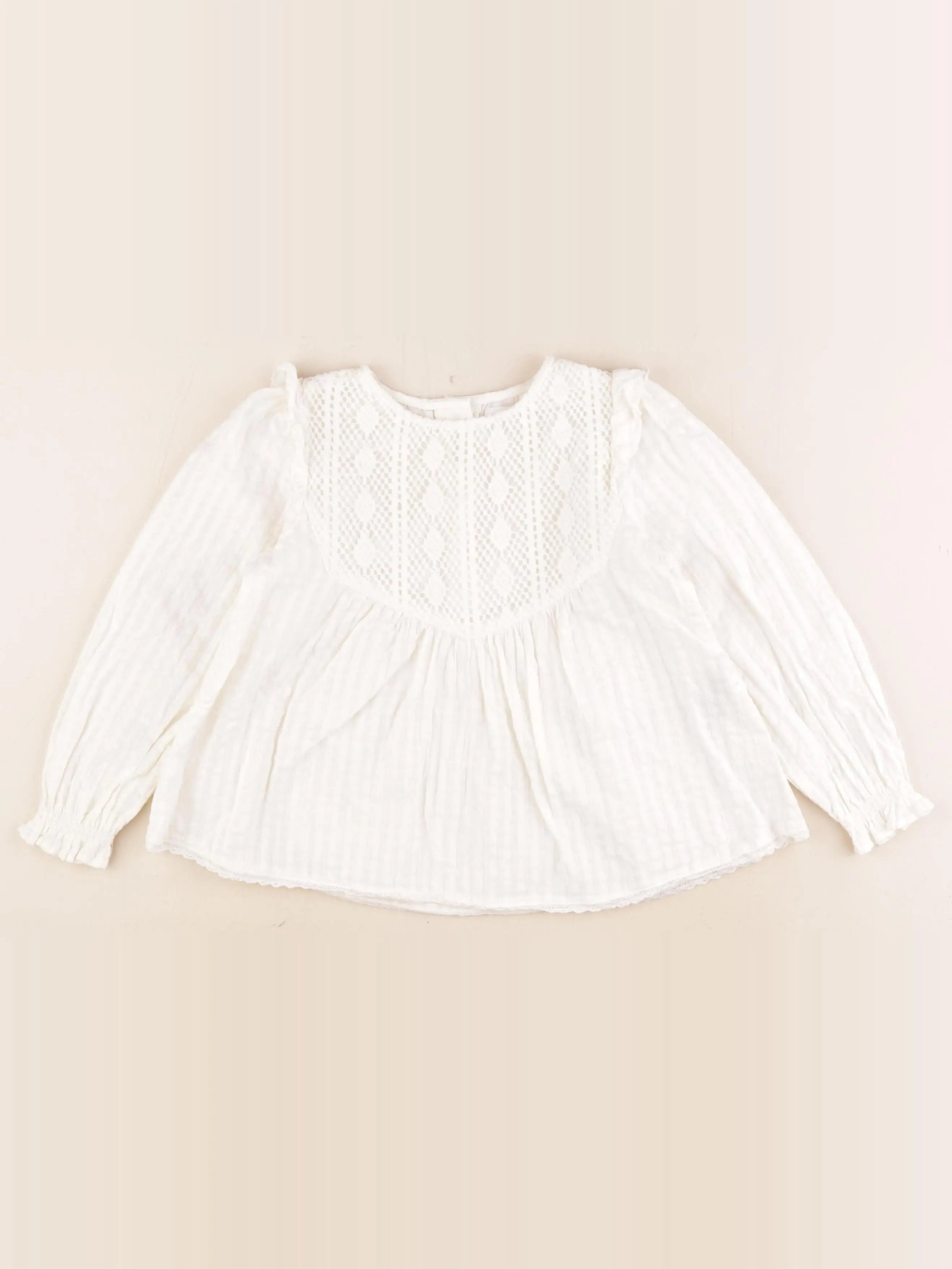 Zara - blouse blanc - 3/4 ans
