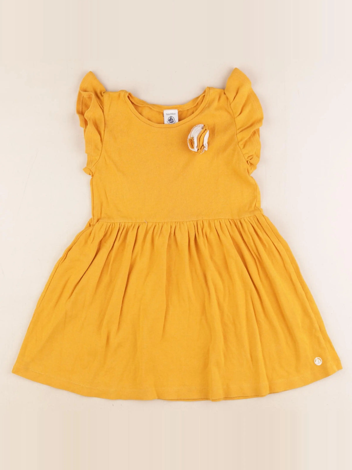 Petit Bateau - robe jaune - 5 ans