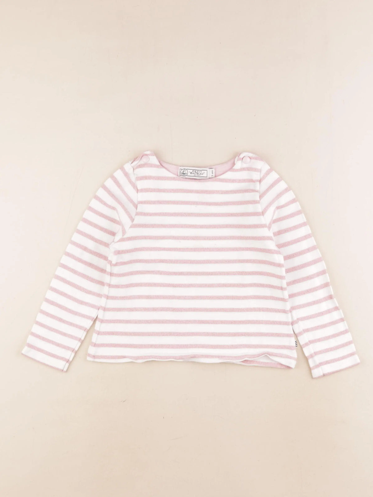 Petit Bateau - tee-shirt rose - 5 ans