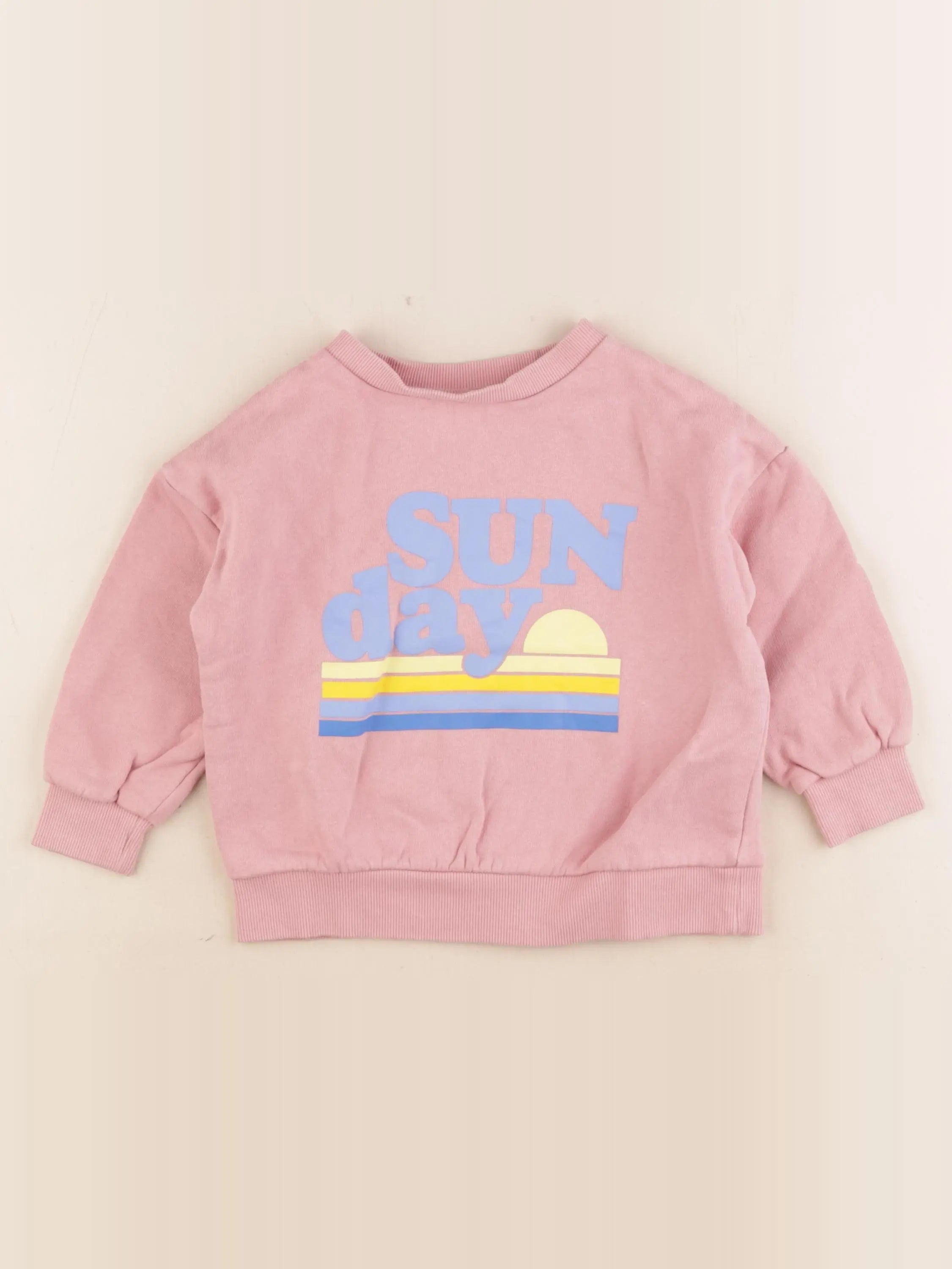 Monoprix - sweat rose - 4 ans