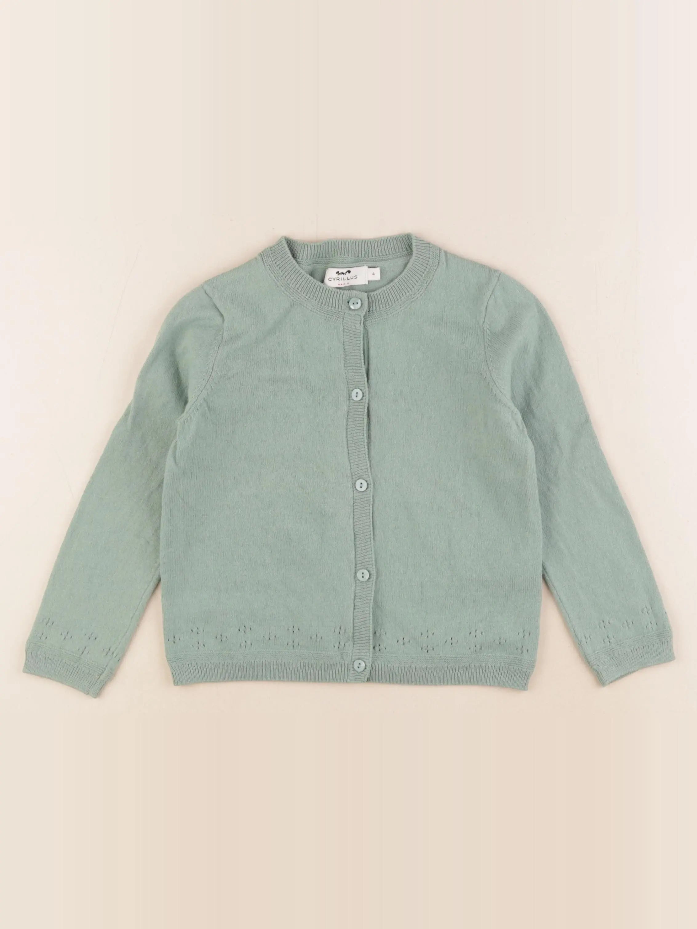 Cyrillus - gilet vert - 4 ans
