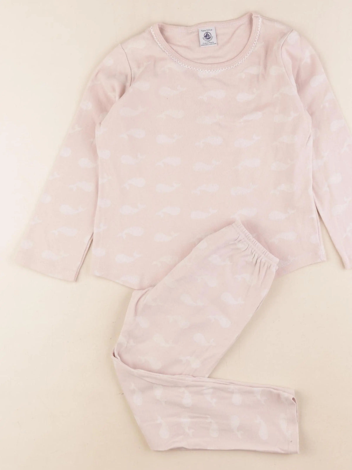 Petit Bateau - pyjama coton rose - 5 ans