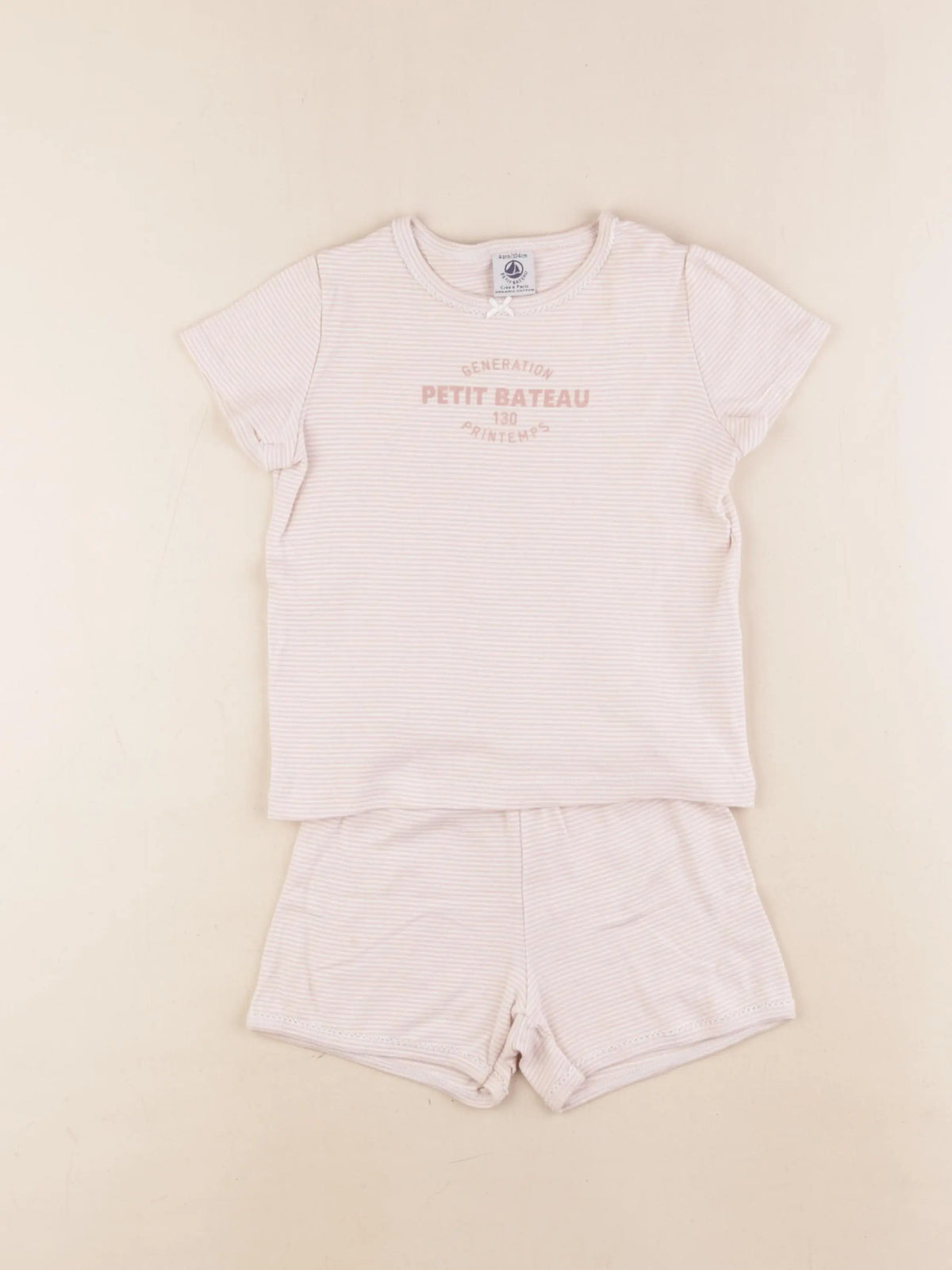 Petit Bateau - pyjama coton rose - 4 ans